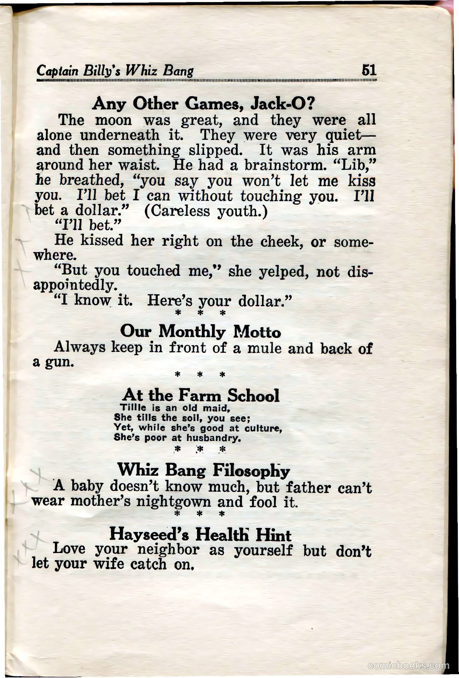 Captain Billy's Whiz Bang #36 (1922) — page 53 of 67