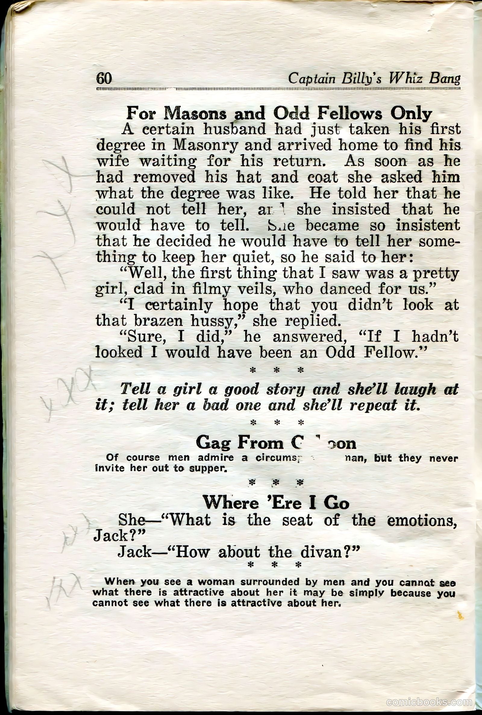 Captain Billy's Whiz Bang #36 (1922) — page 62 of 67