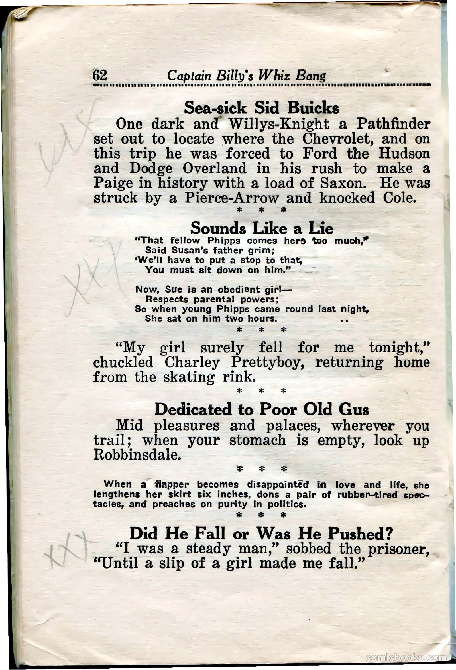 Captain Billy's Whiz Bang #36 (1922) — page 64 of 67