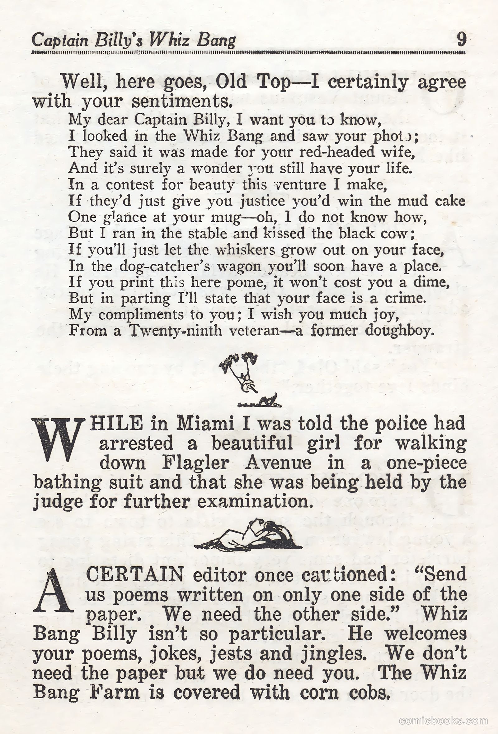 Captain Billy's Whiz Bang #44 (1923) — page 9 of 68