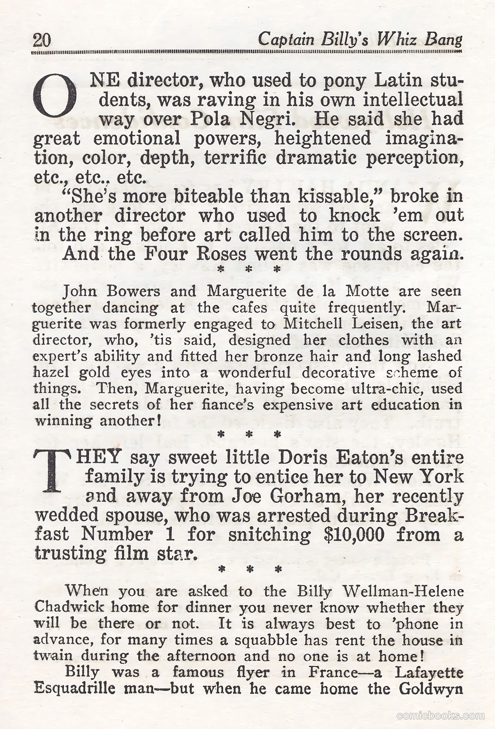 Captain Billy's Whiz Bang #44 (1923) — page 20 of 68