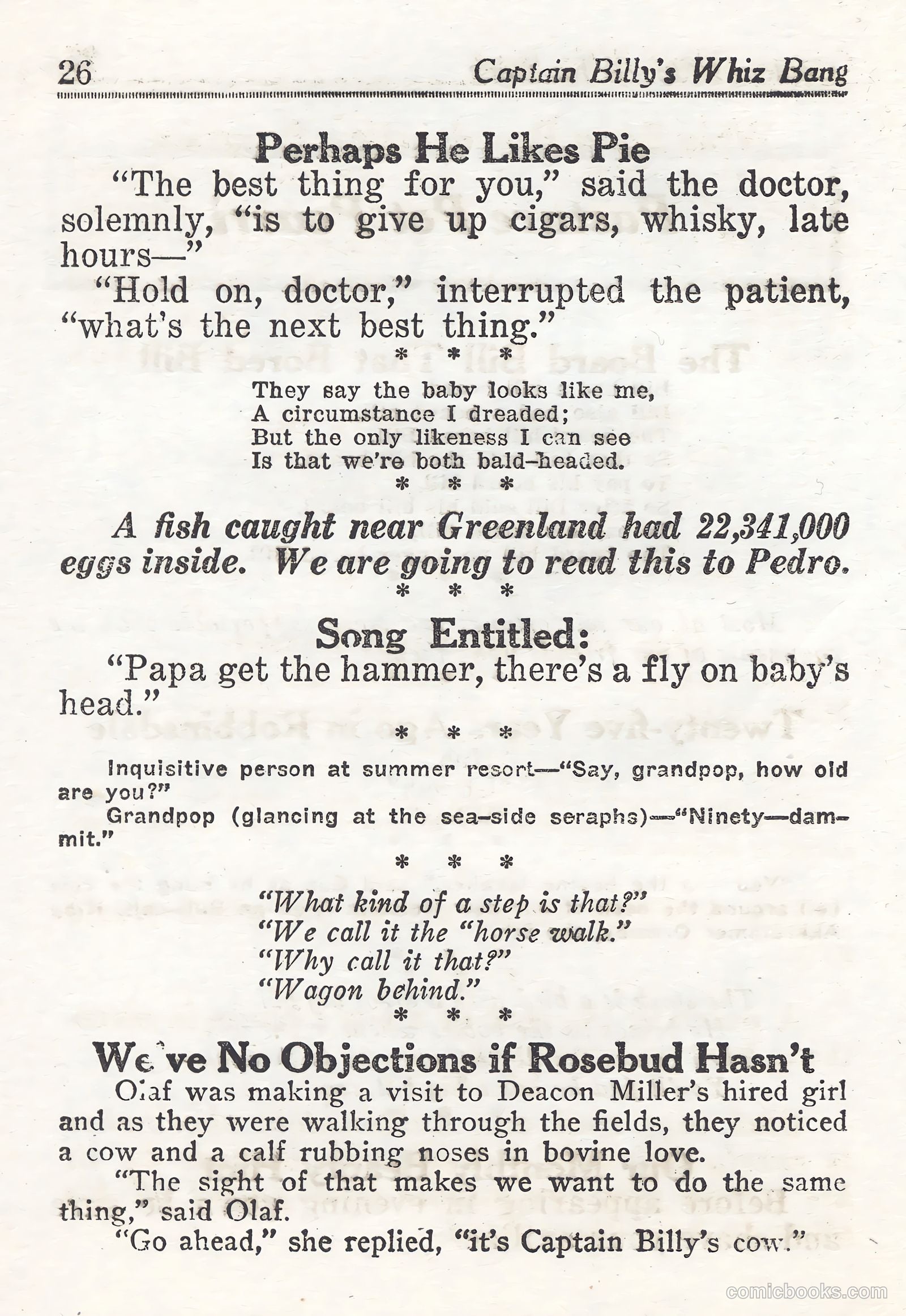 Captain Billy's Whiz Bang #44 (1923) — page 26 of 68