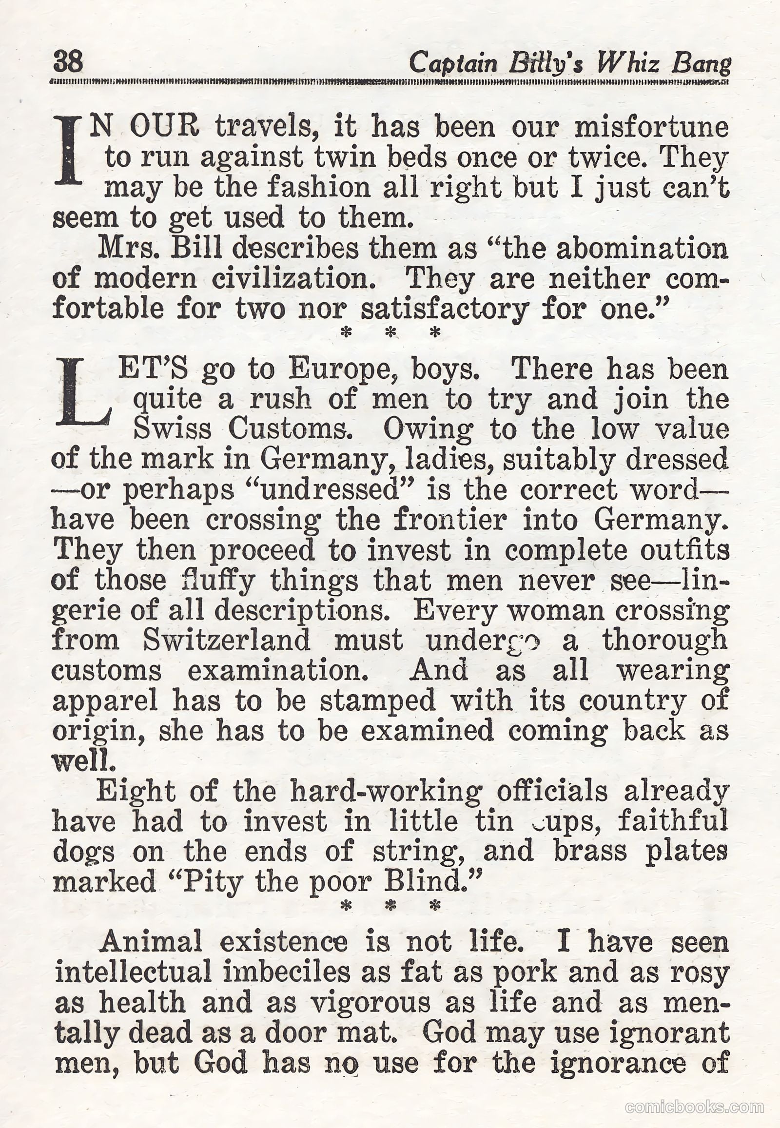 Captain Billy's Whiz Bang #44 (1923) — page 38 of 68