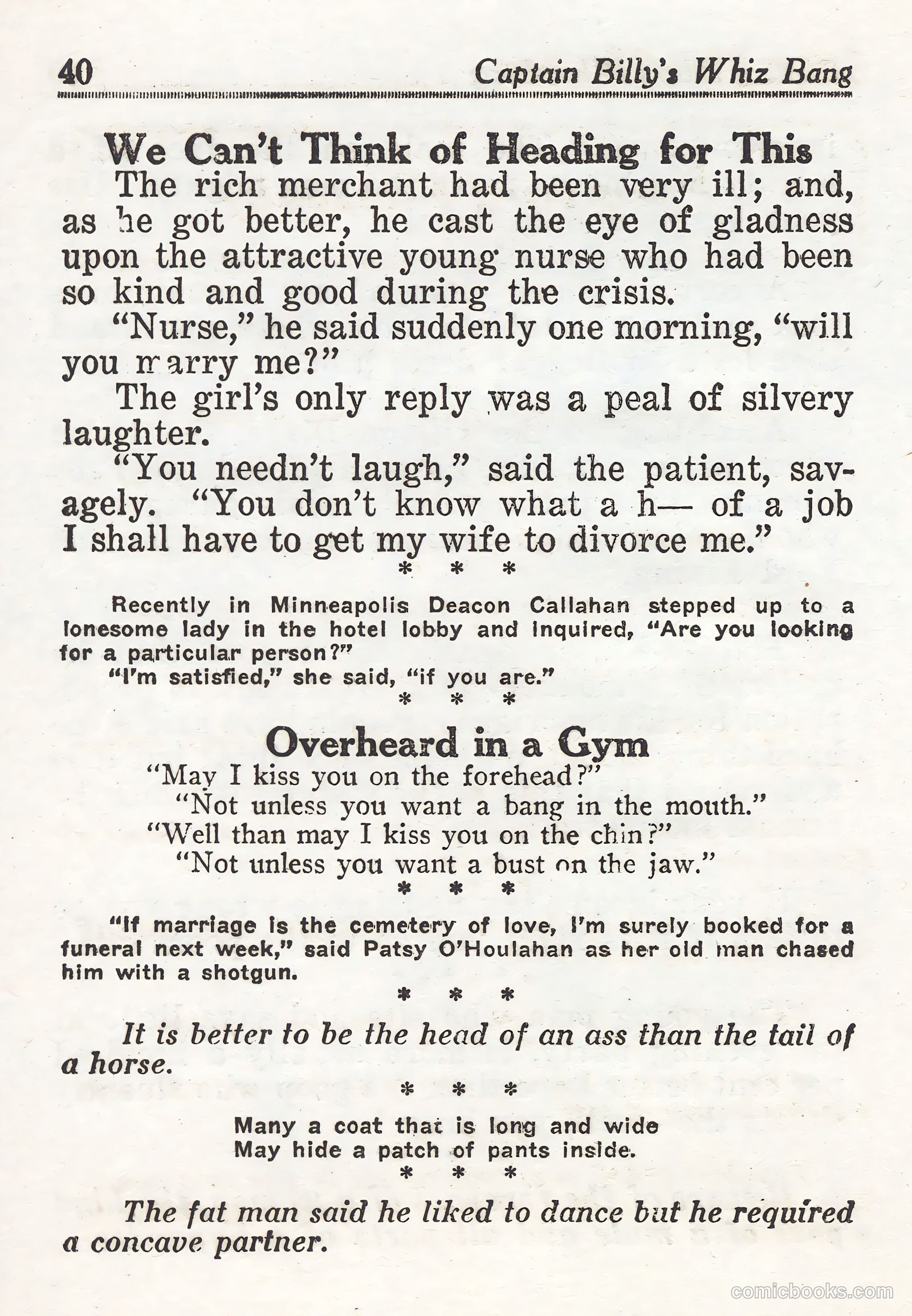 Captain Billy's Whiz Bang #44 (1923) — page 40 of 68