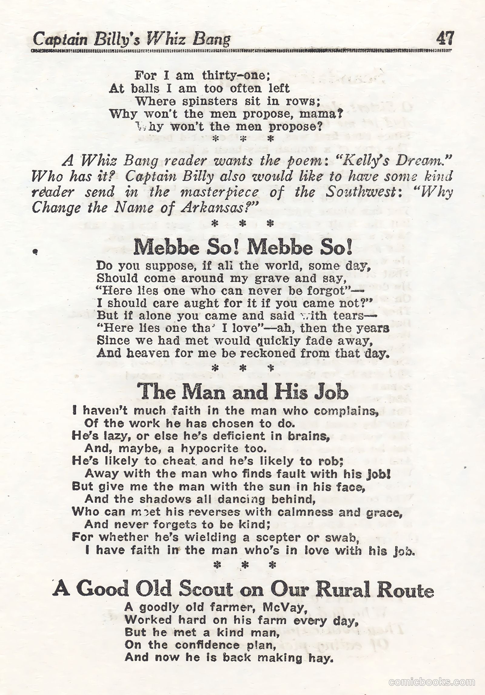 Captain Billy's Whiz Bang #44 (1923) — page 47 of 68