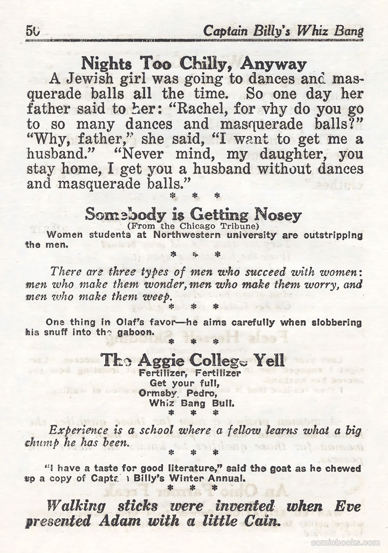 Captain Billy's Whiz Bang #44 (1923) — page 50 of 68