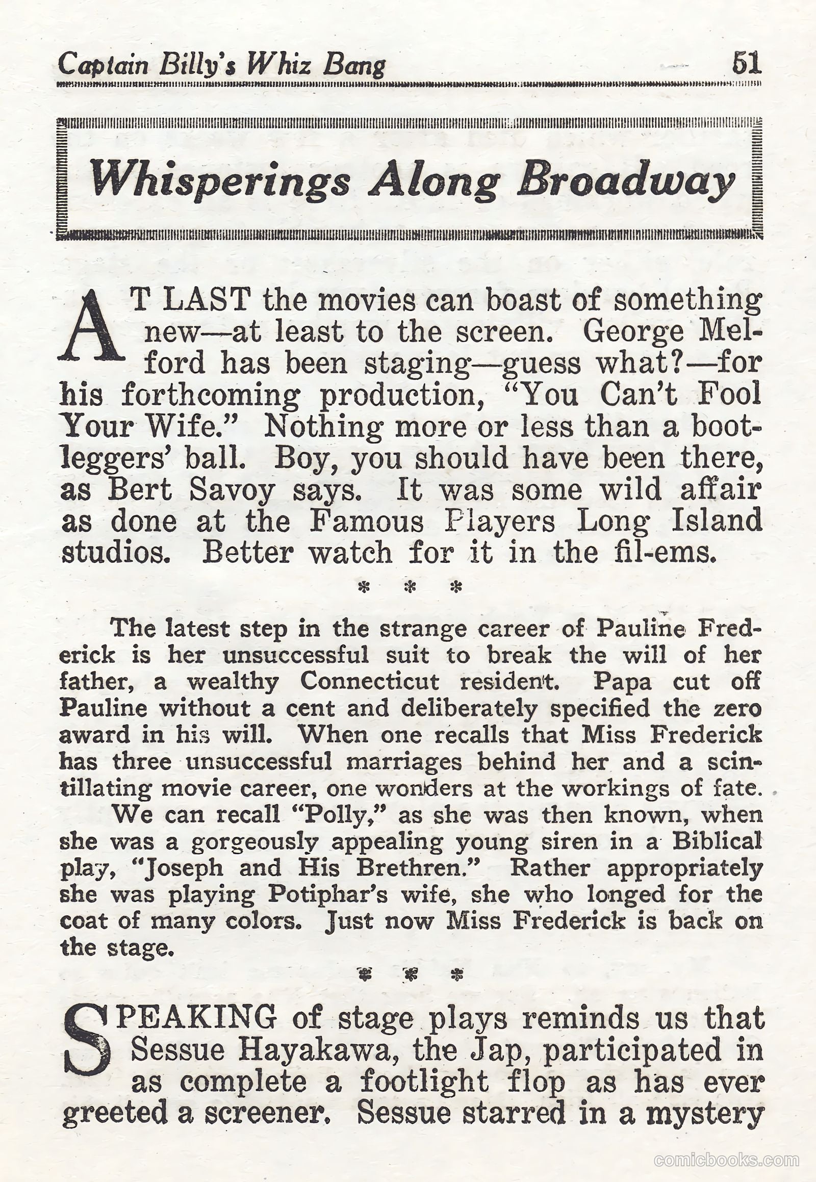 Captain Billy's Whiz Bang #44 (1923) — page 51 of 68
