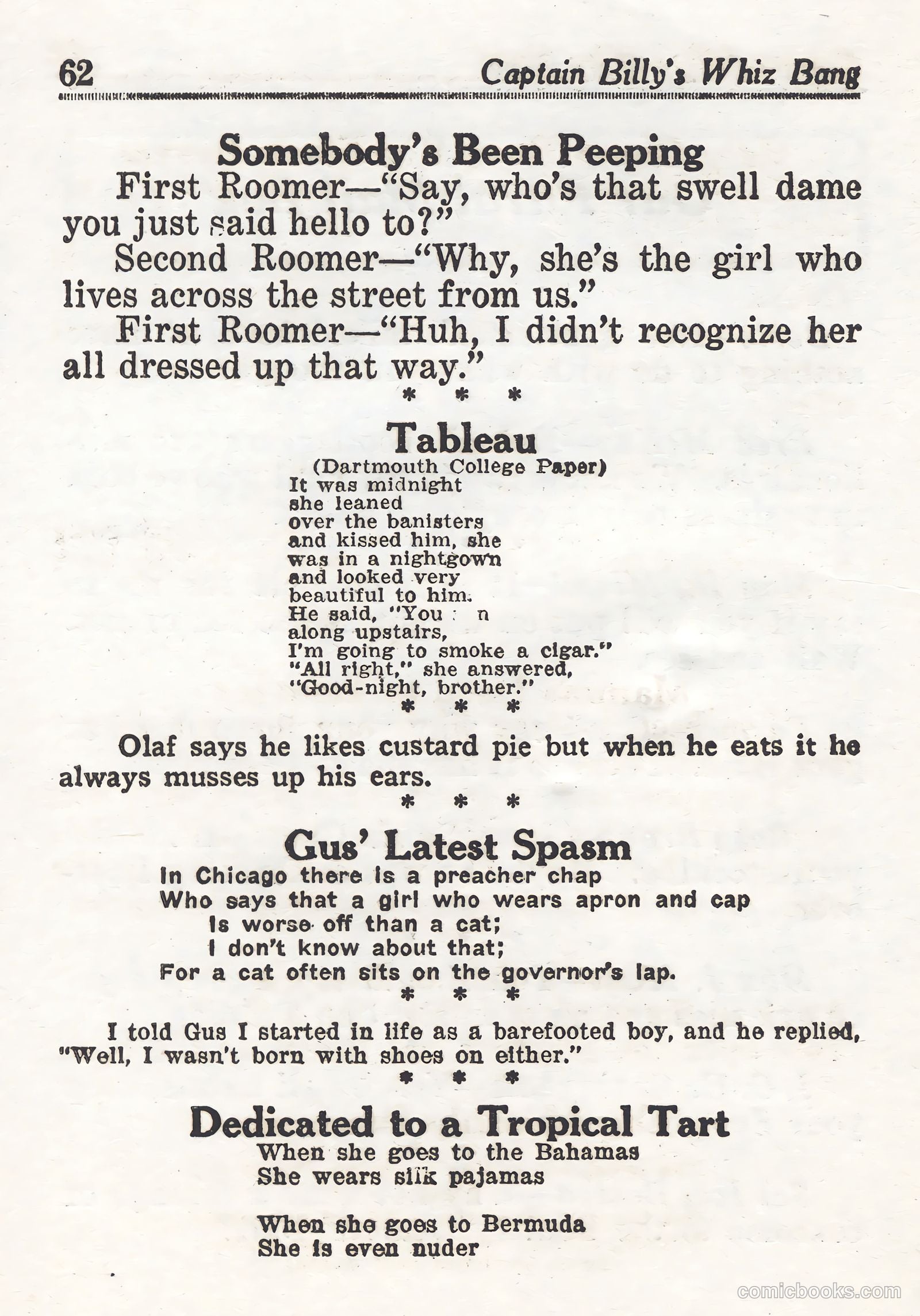 Captain Billy's Whiz Bang #44 (1923) — page 62 of 68