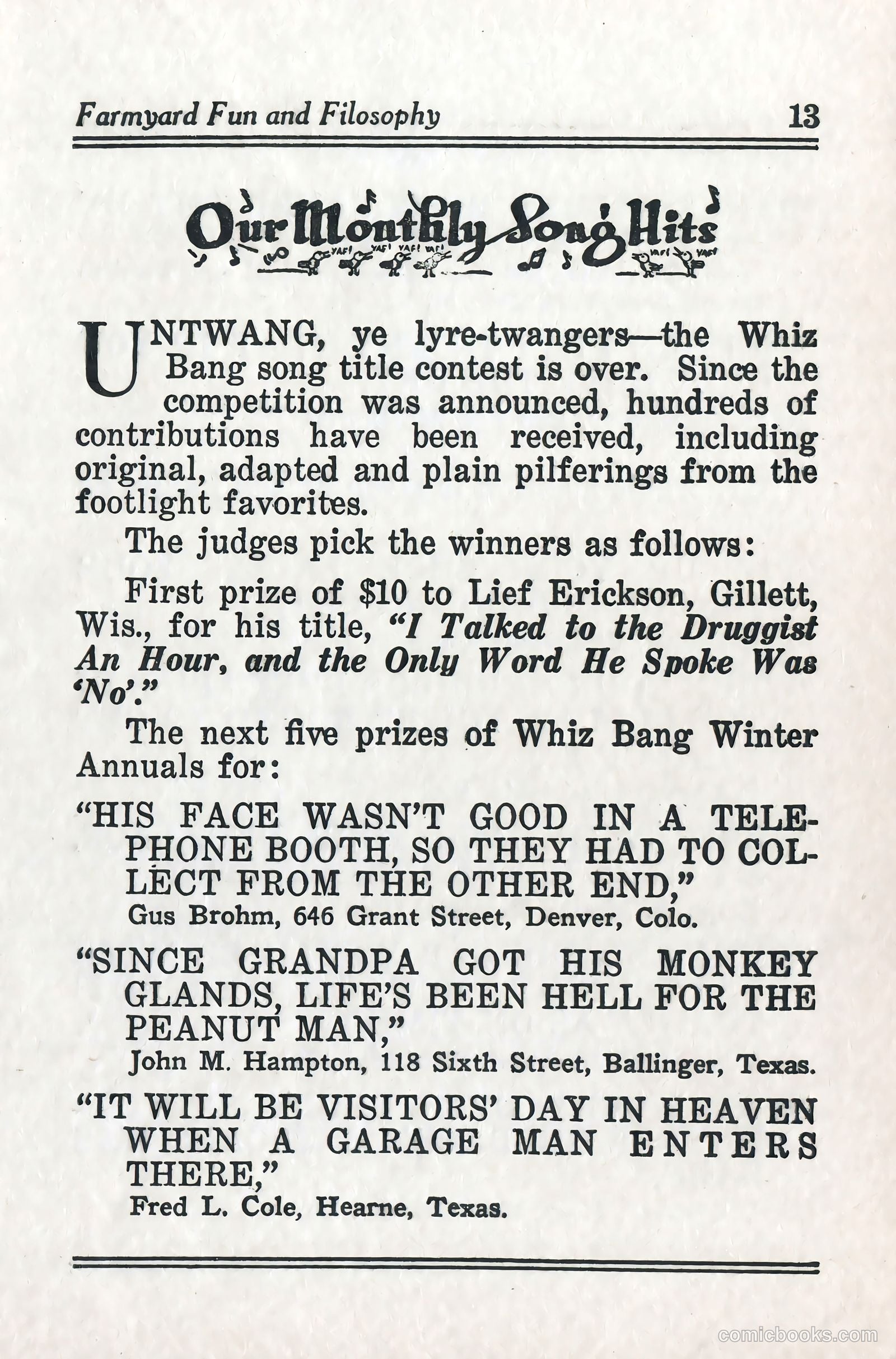 Captain Billy's Whiz Bang #57 (1924) — page 15 of 71