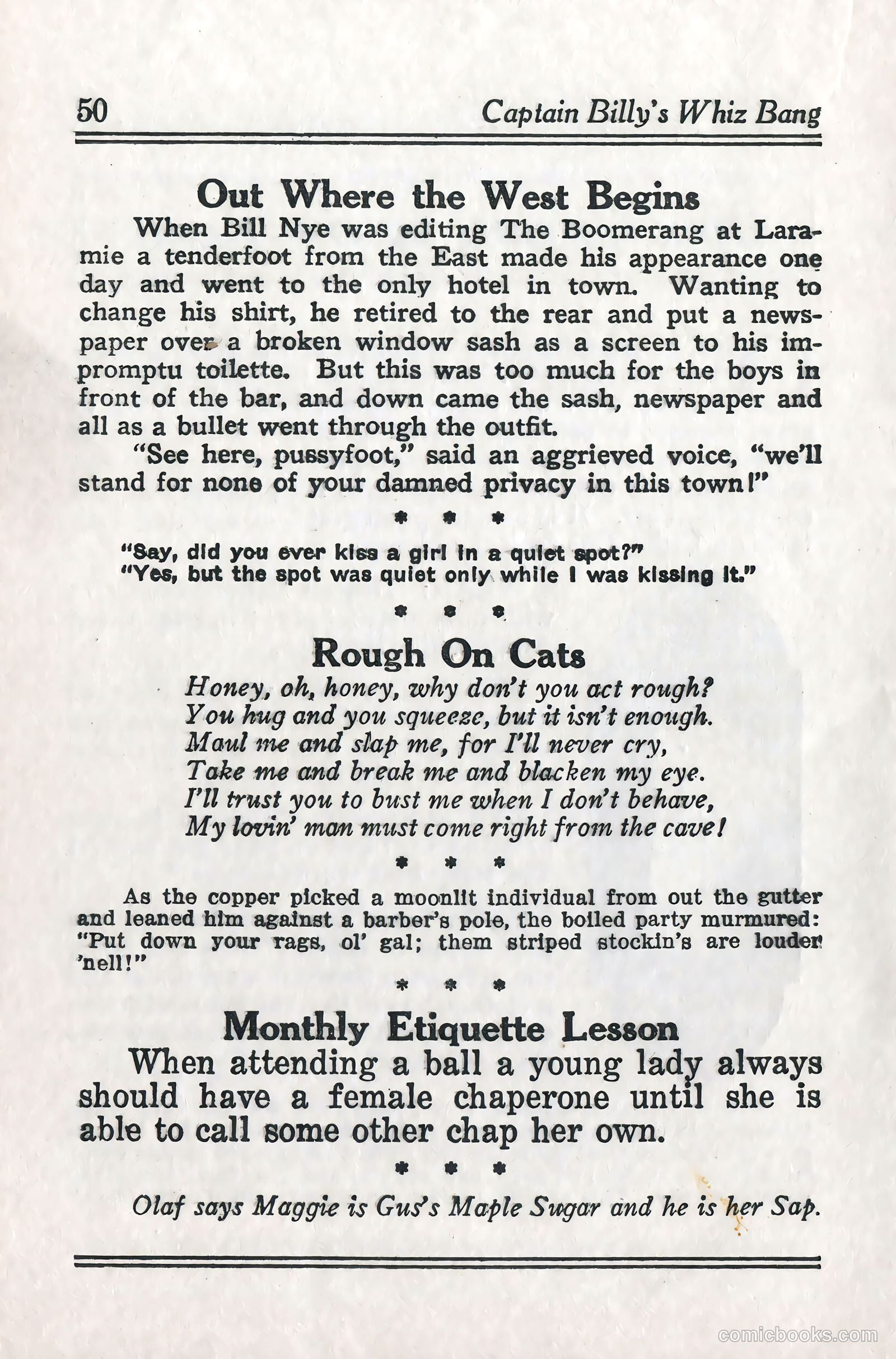 Captain Billy's Whiz Bang #57 (1924) — page 55 of 71