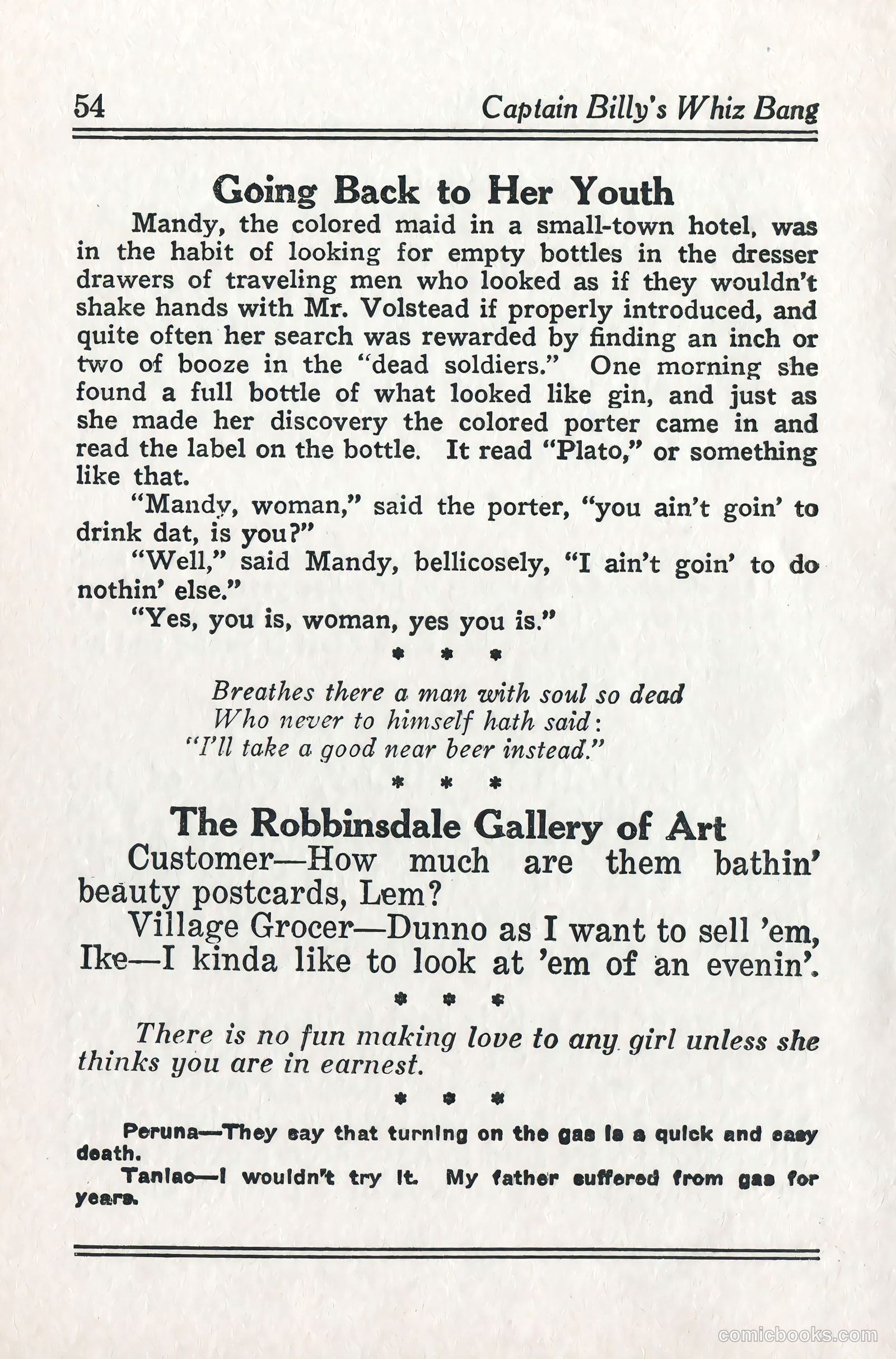 Captain Billy's Whiz Bang #57 (1924) — page 59 of 71