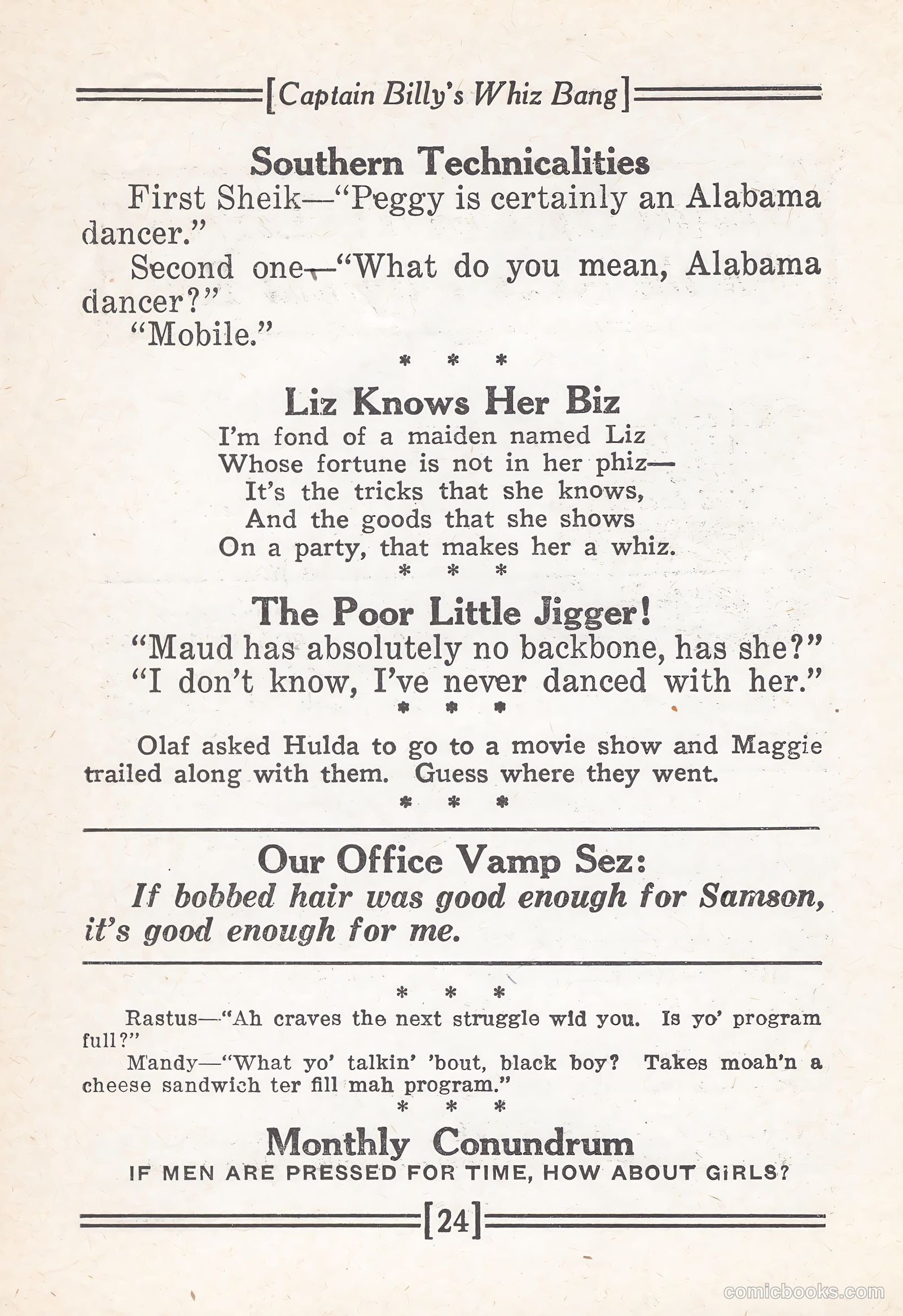 Captain Billy's Whiz Bang #67 (1924) — page 26 of 71