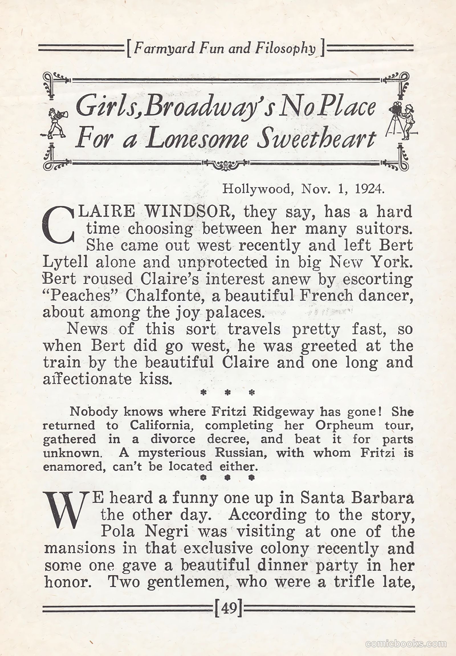 Captain Billy's Whiz Bang #67 (1924) — page 54 of 71