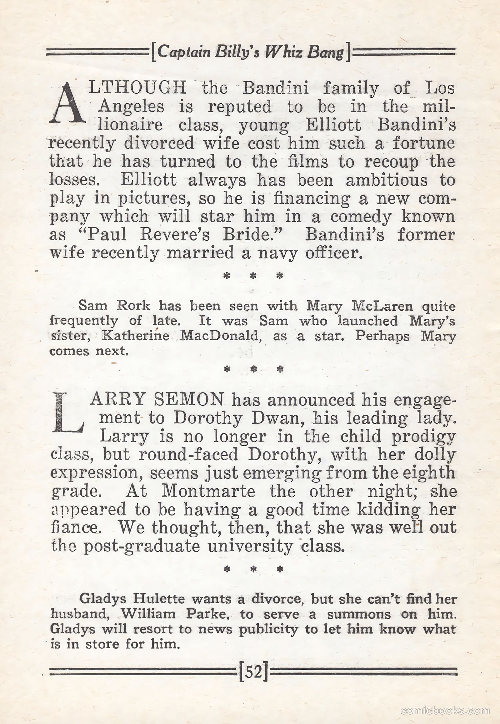 Captain Billy's Whiz Bang #67 (1924) — page 57 of 71