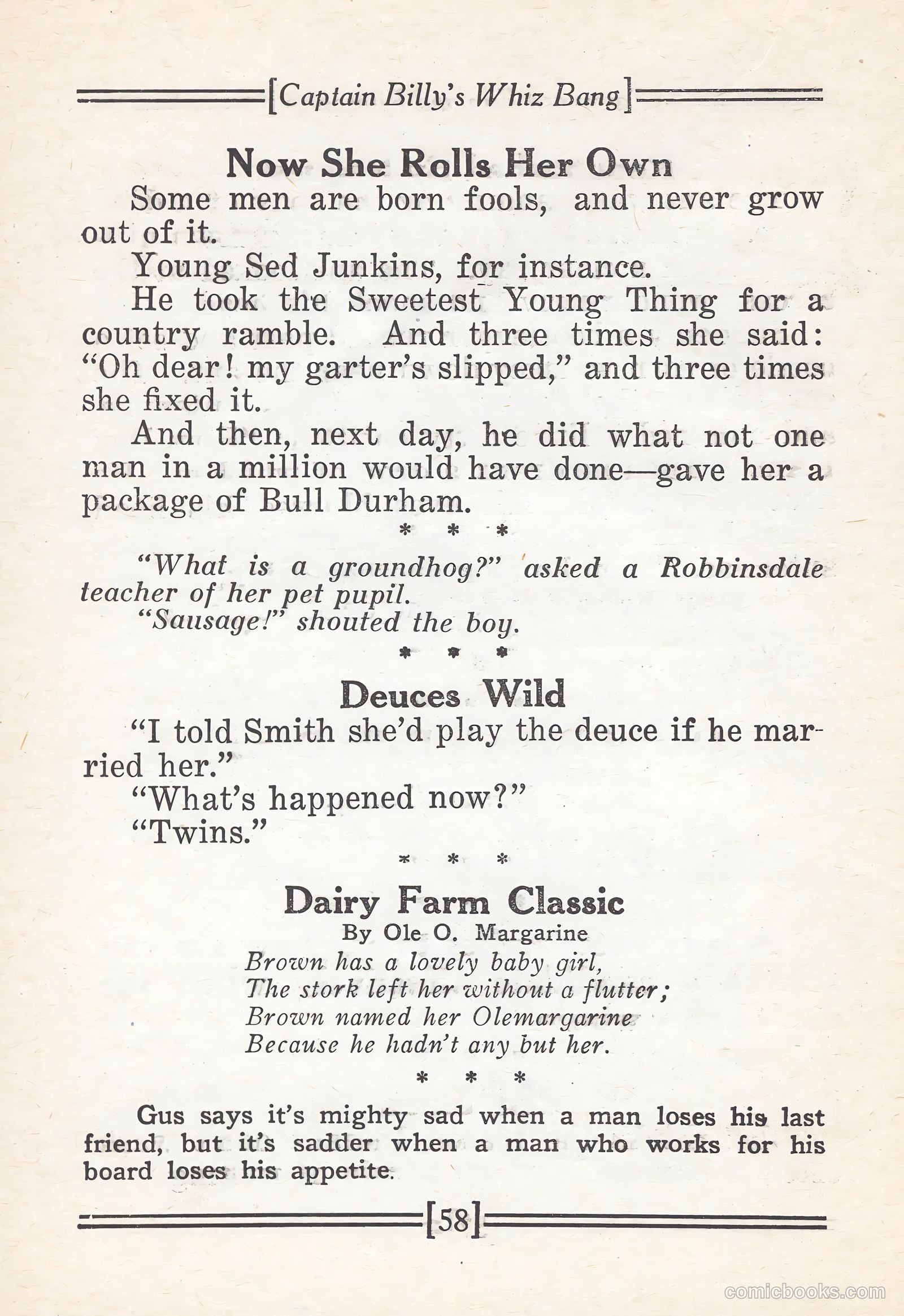 Captain Billy's Whiz Bang #67 (1924) — page 63 of 71