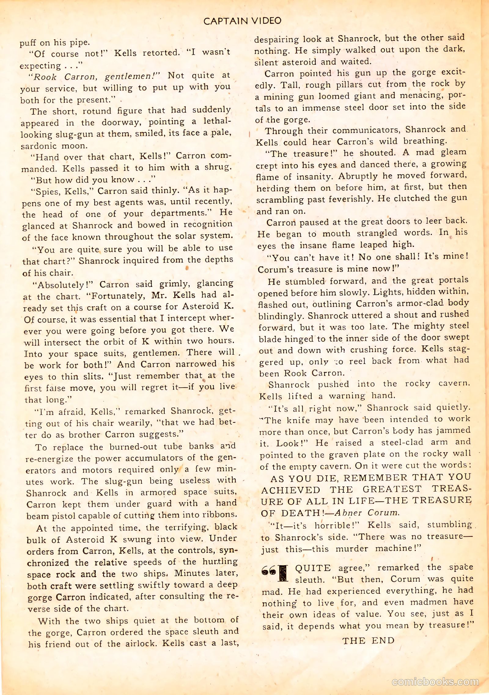 Captain Video #5 (1952, L. Miller & Son) — page 22 of 36