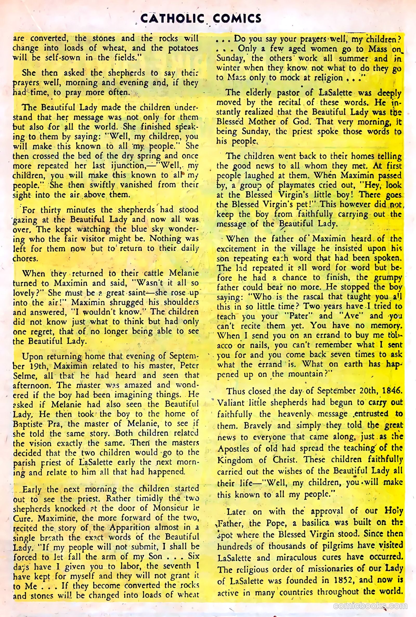 Catholic Comics #1 (1947) — page 19 of 36