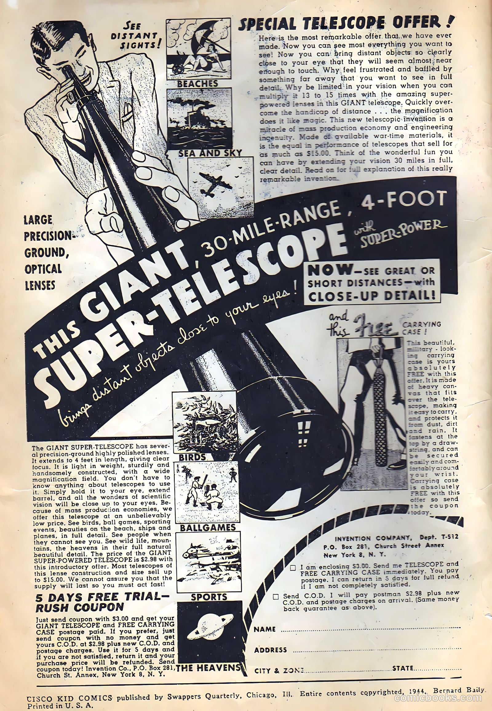 Cisco Kid Comics #1 (1944) — page 2 of 36