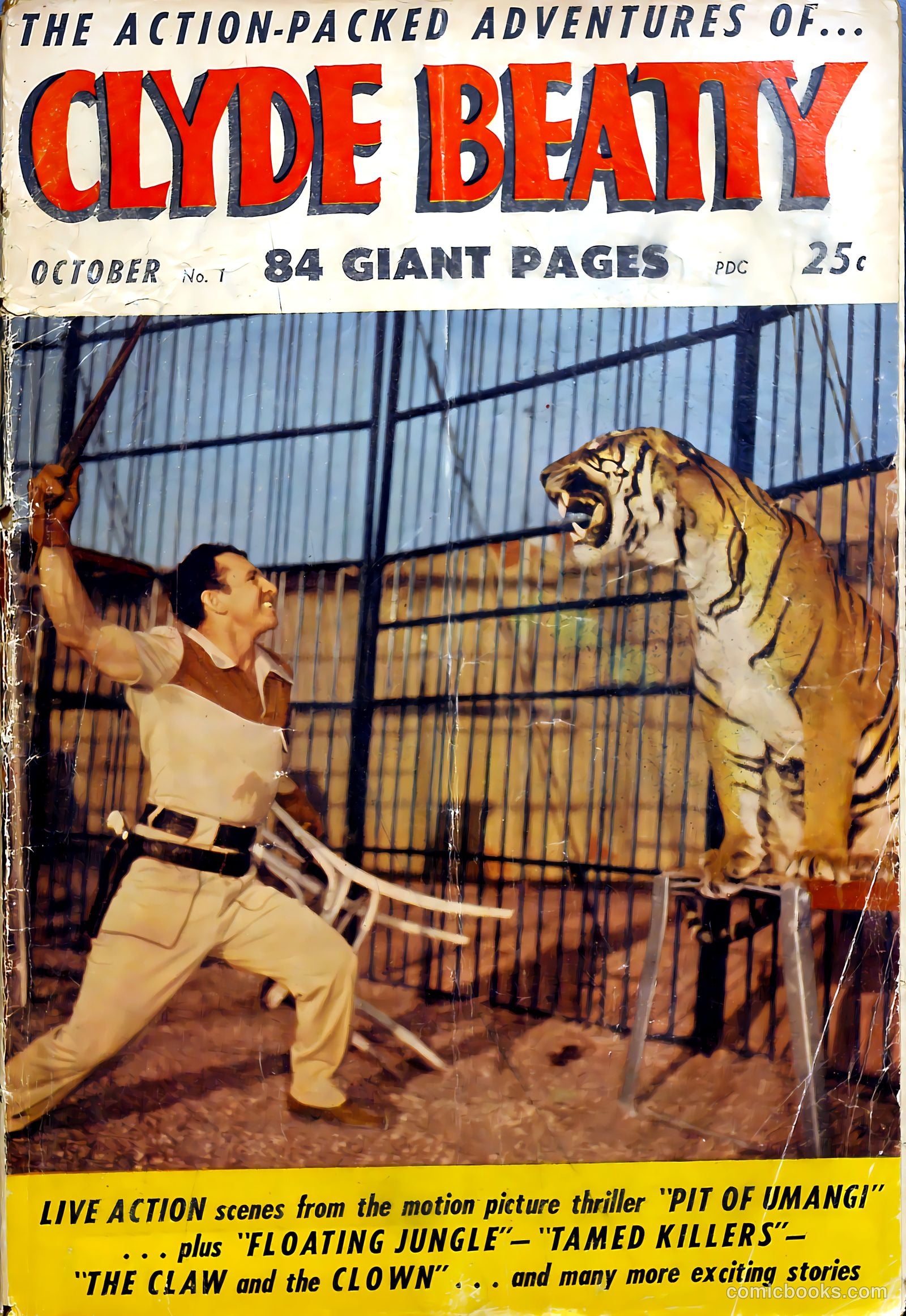 Clyde Beatty Comics #1 cover