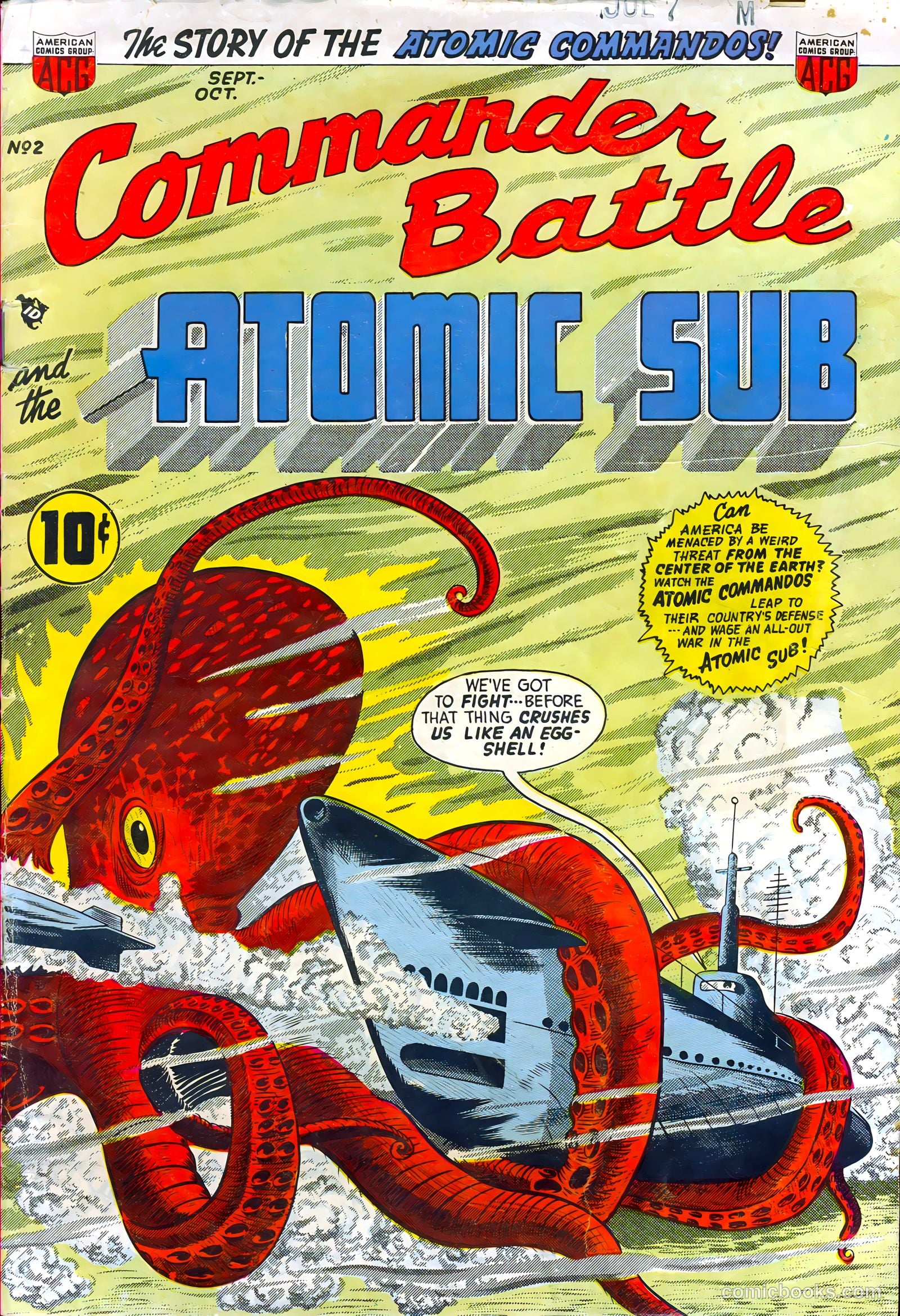 Commander Battle and the Atomic Sub #2 cover