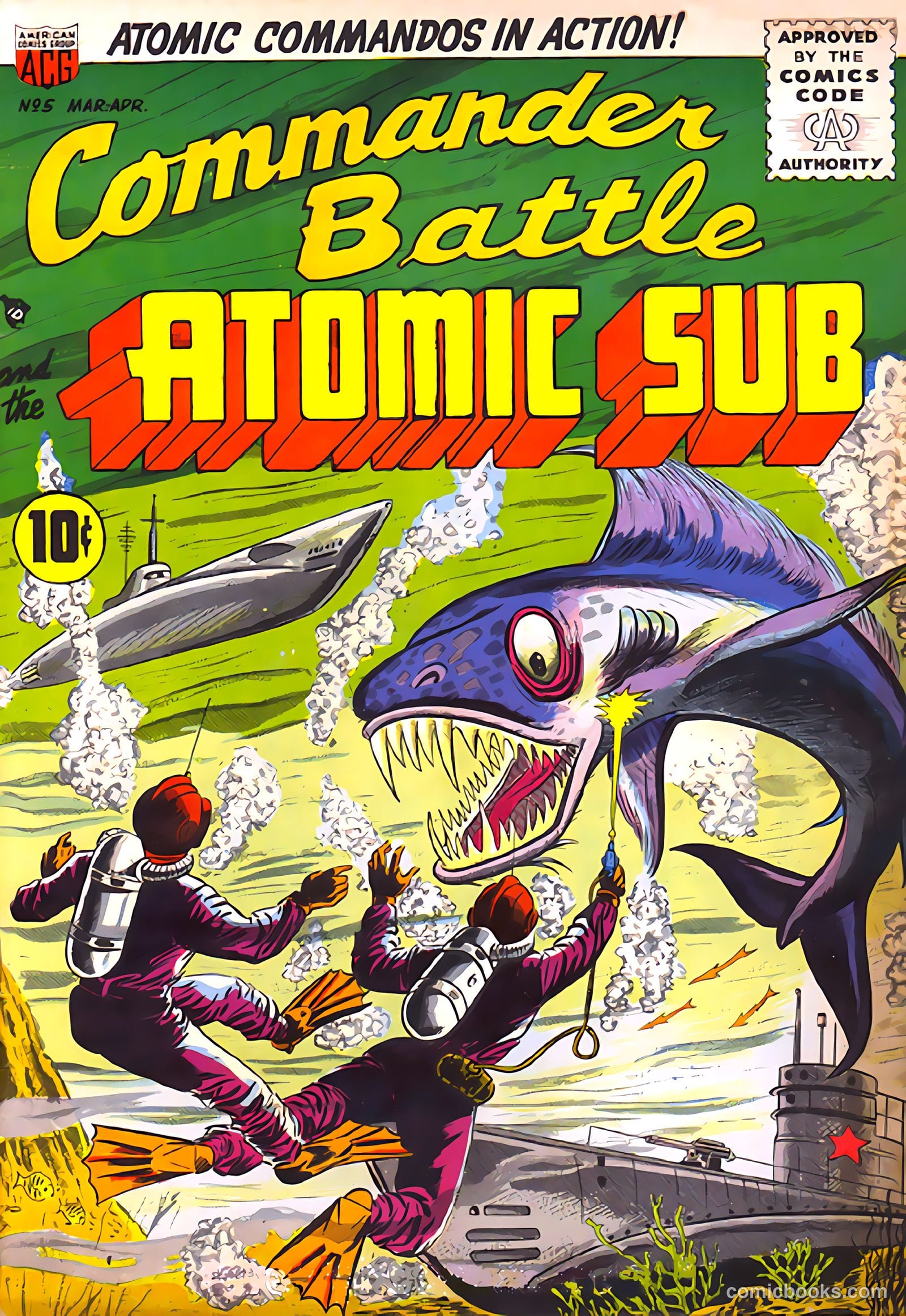 Commander Battle and the Atomic Sub #5 cover