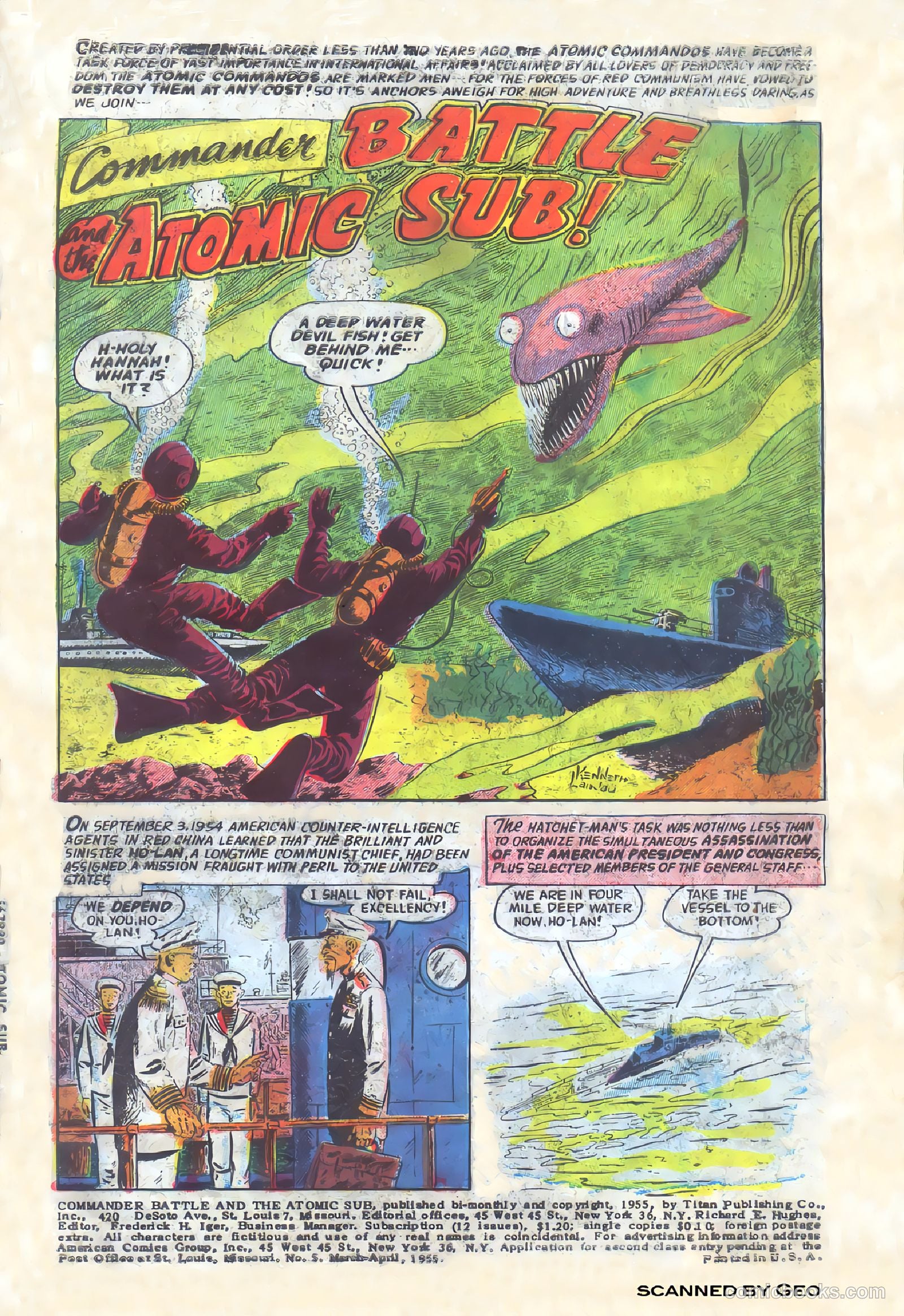 Commander Battle and the Atomic Sub #5 (1955) — page 3 of 36