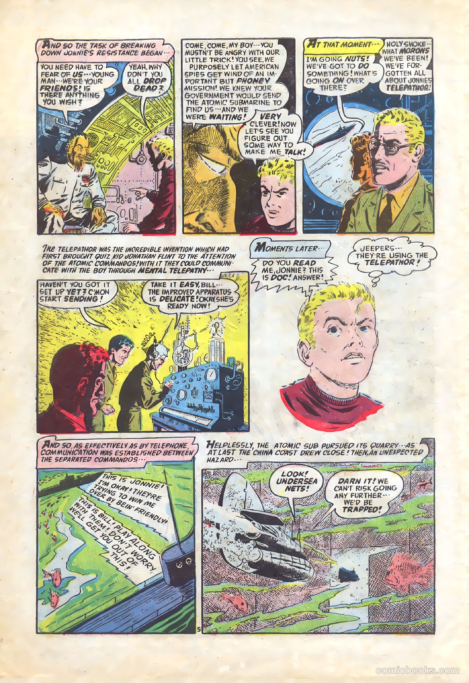 Commander Battle and the Atomic Sub #5 (1955) — page 8 of 36