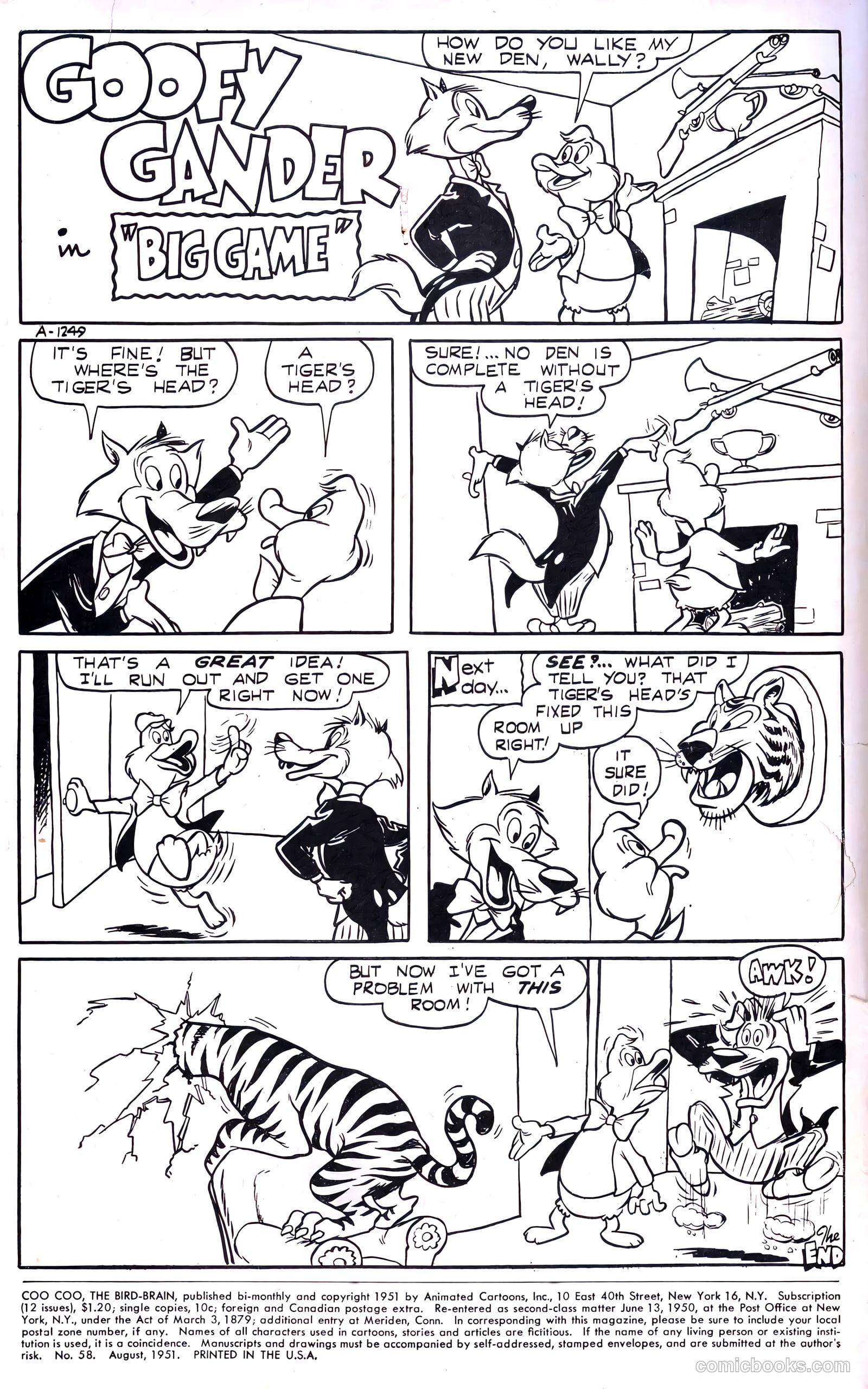 Coo Coo, the Bird Brain #58 (1951, Animated Cartoons, Inc.) — page 2 of 36