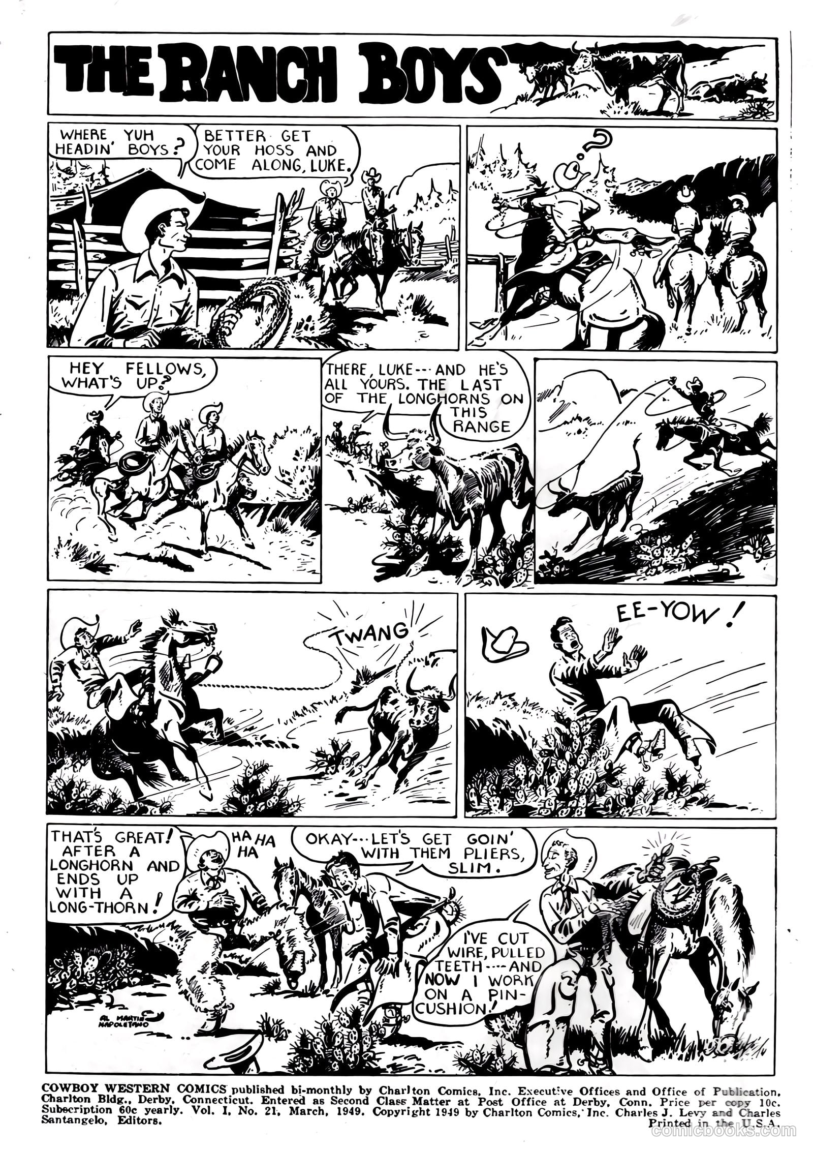 Cowboy Western Comics #21 (1949) — page 2 of 36