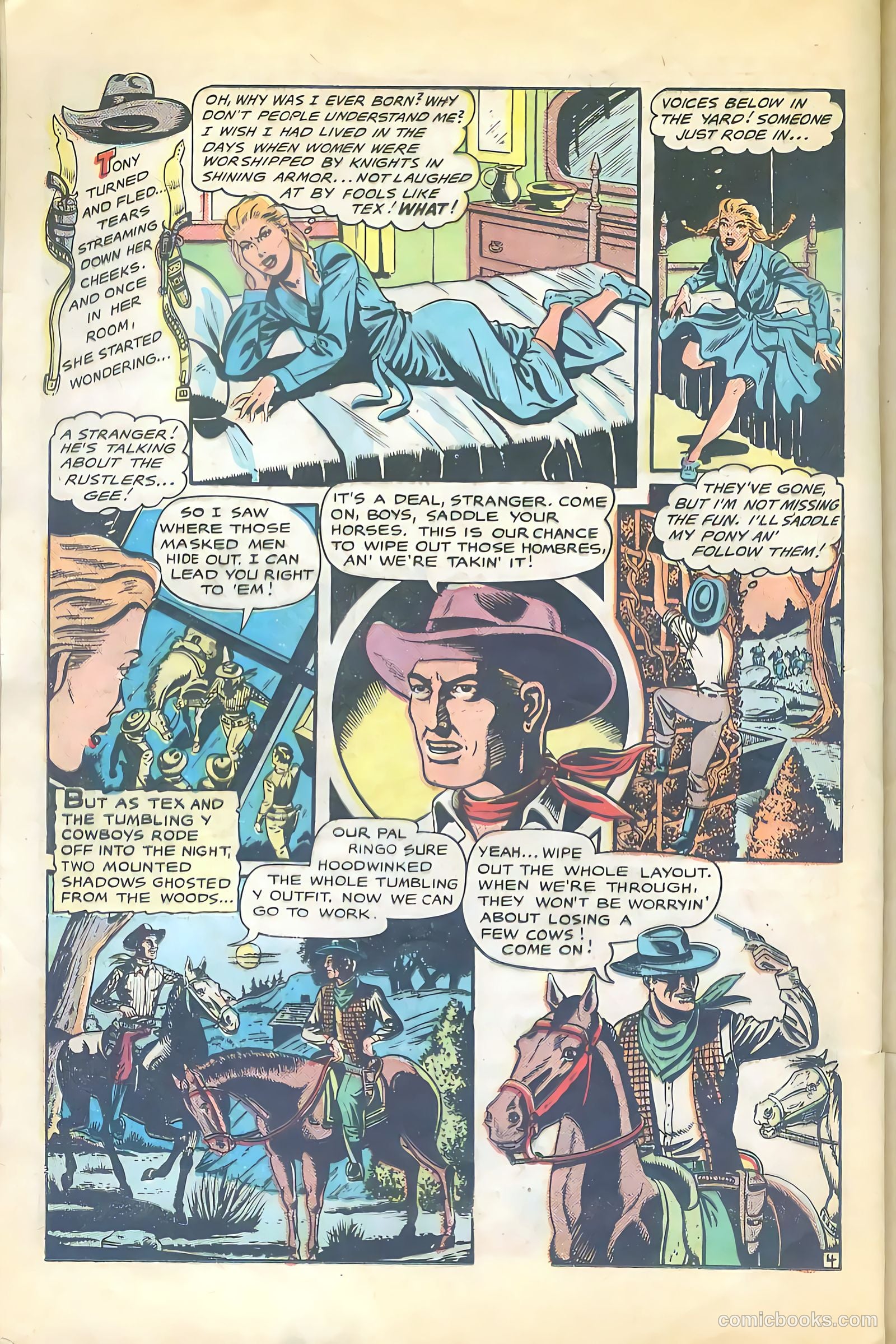 Cowgirl Romances #2 (1950, Love Romances Pub. Co., Inc.) — page 35 of 51
