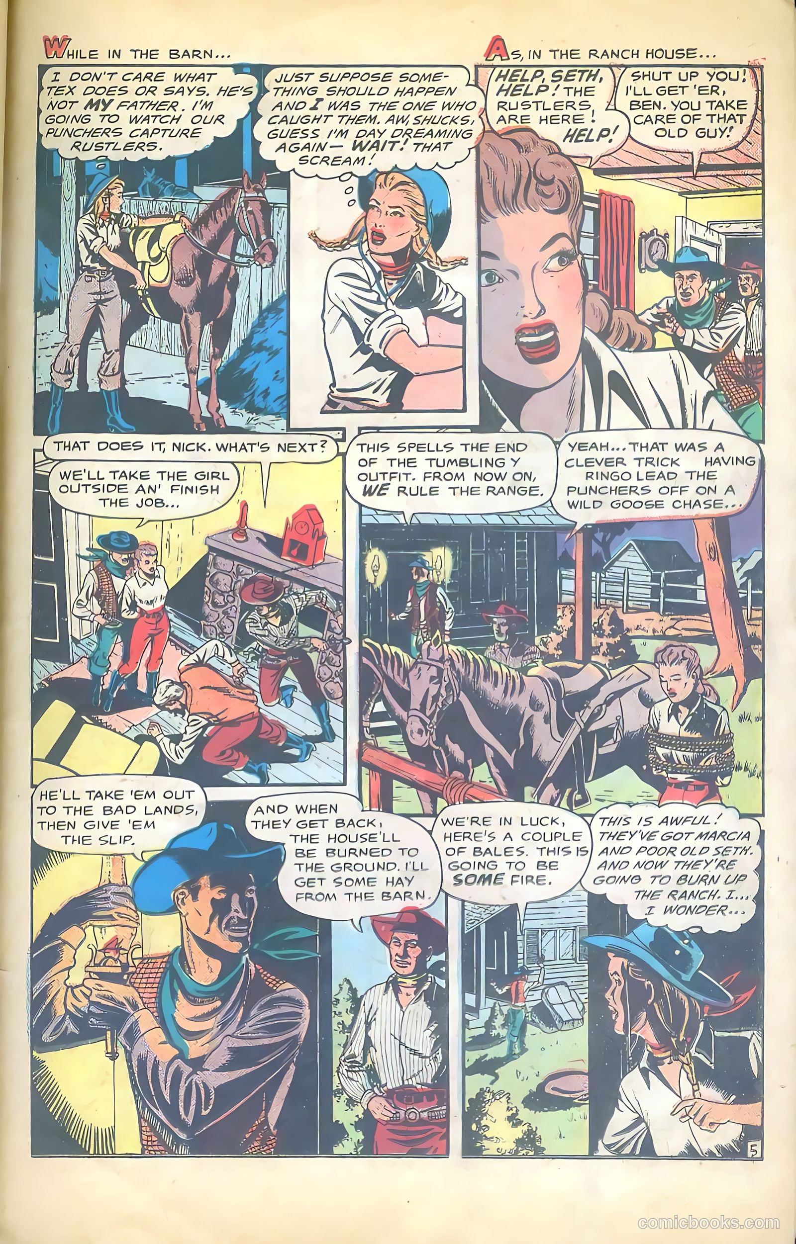 Cowgirl Romances #2 (1950, Love Romances Pub. Co., Inc.) — page 36 of 51