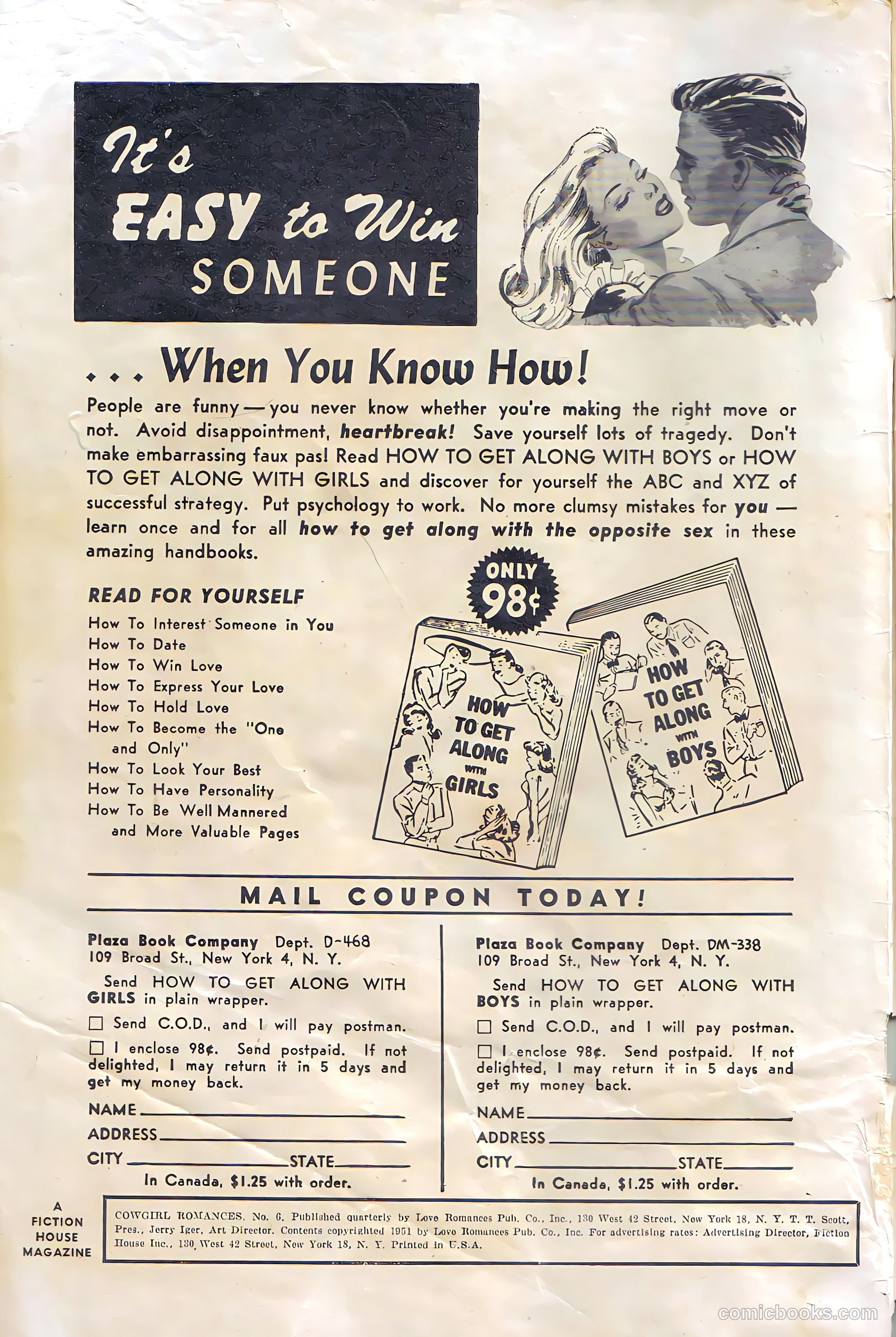 Cowgirl Romances #6 (1951, Fiction House) — page 2 of 36