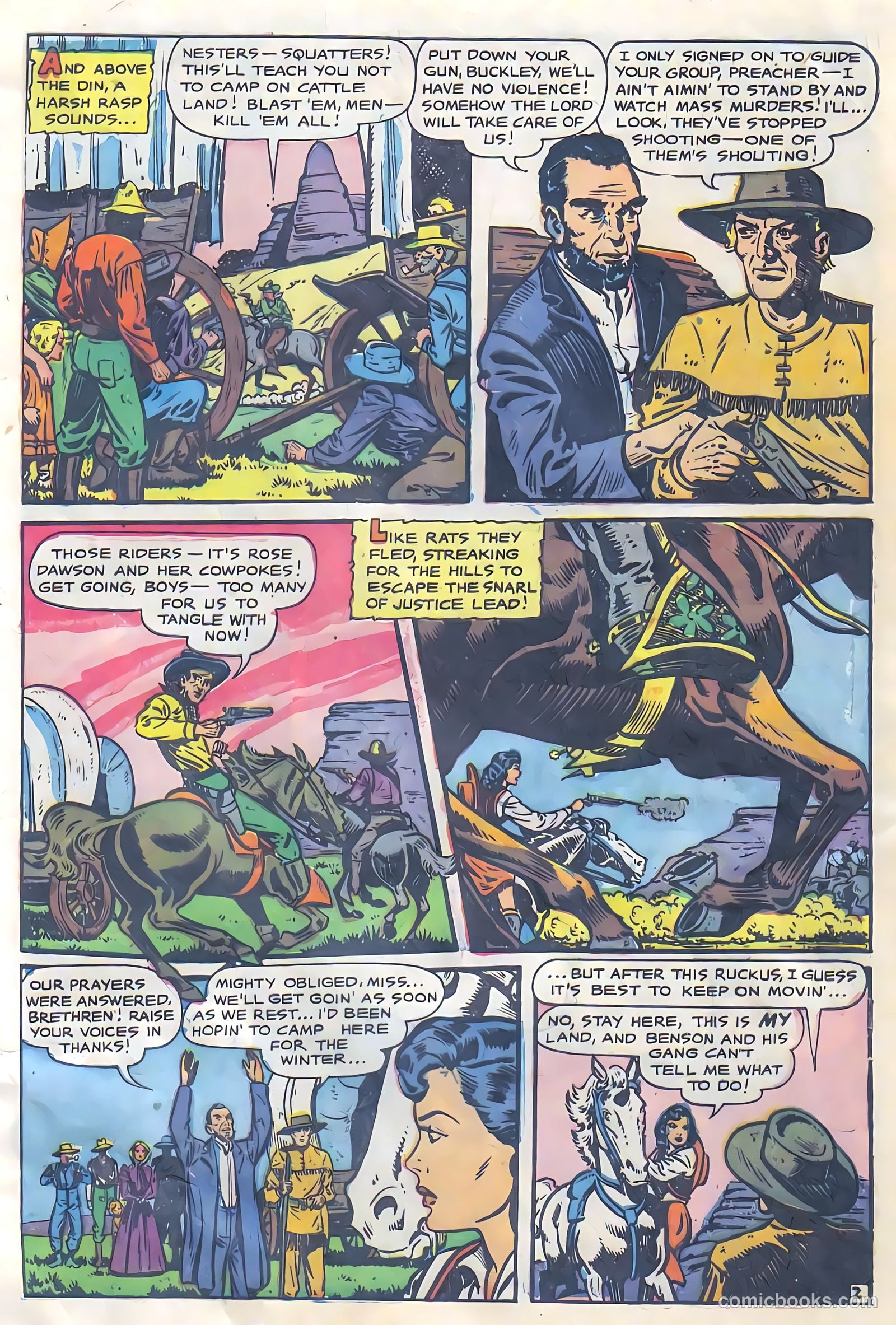 Cowgirl Romances #6 (1951, Fiction House) — page 5 of 36