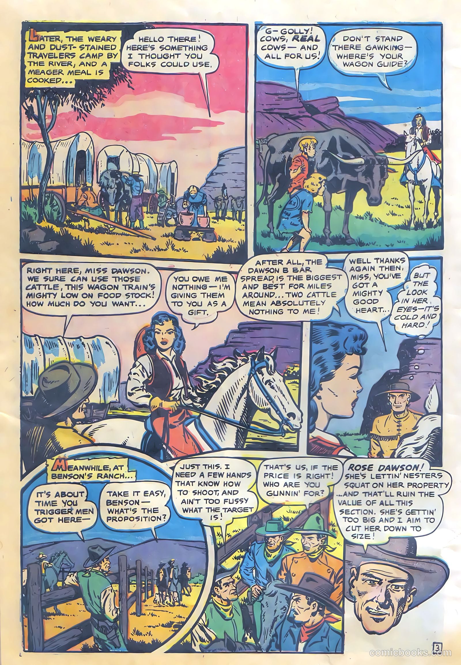 Cowgirl Romances #6 (1951, Fiction House) — page 6 of 36