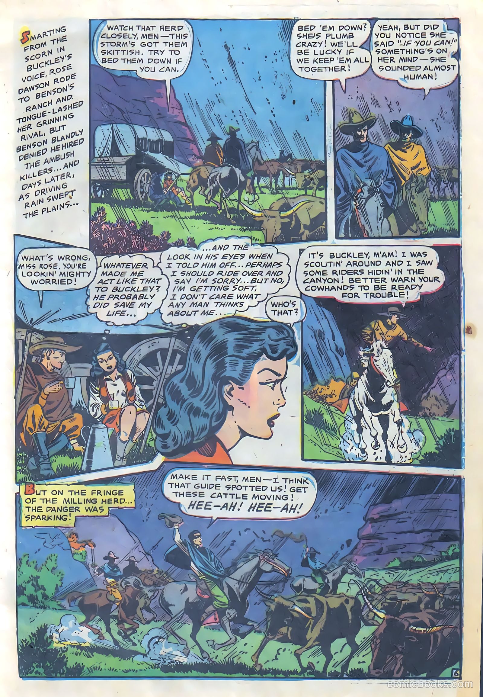 Cowgirl Romances #6 (1951, Fiction House) — page 9 of 36