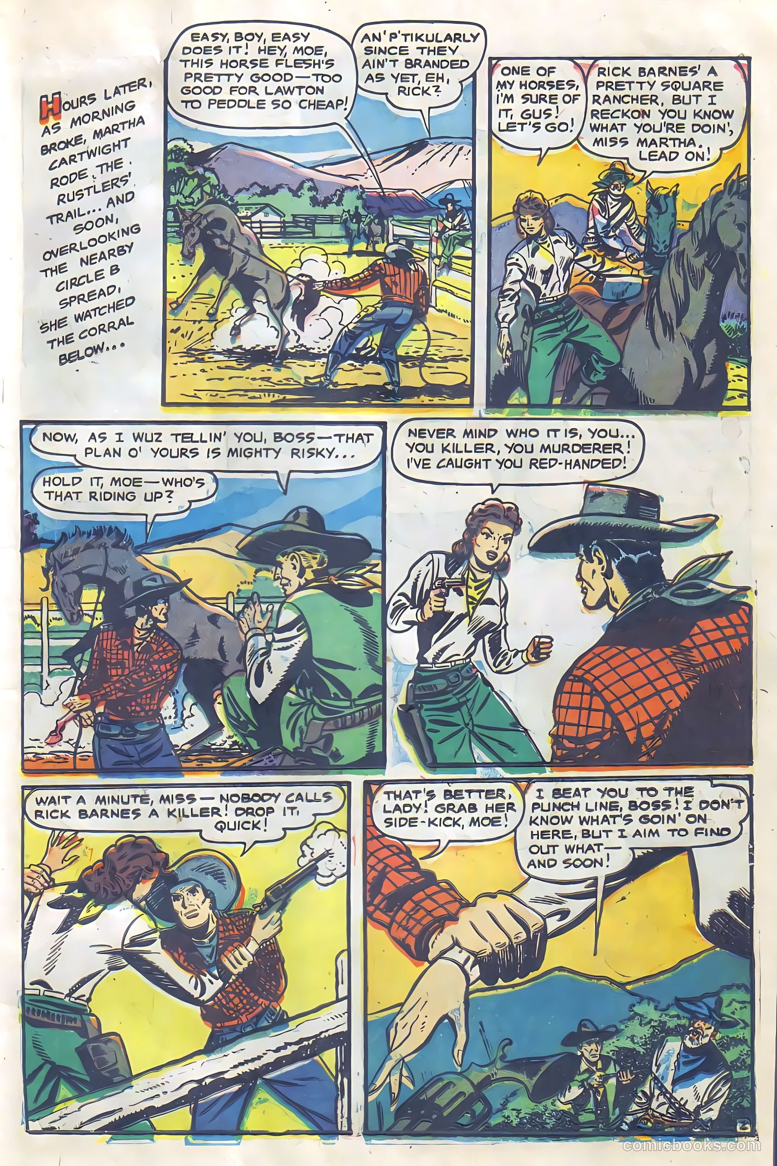 Cowgirl Romances #6 (1951, Fiction House) — page 15 of 36