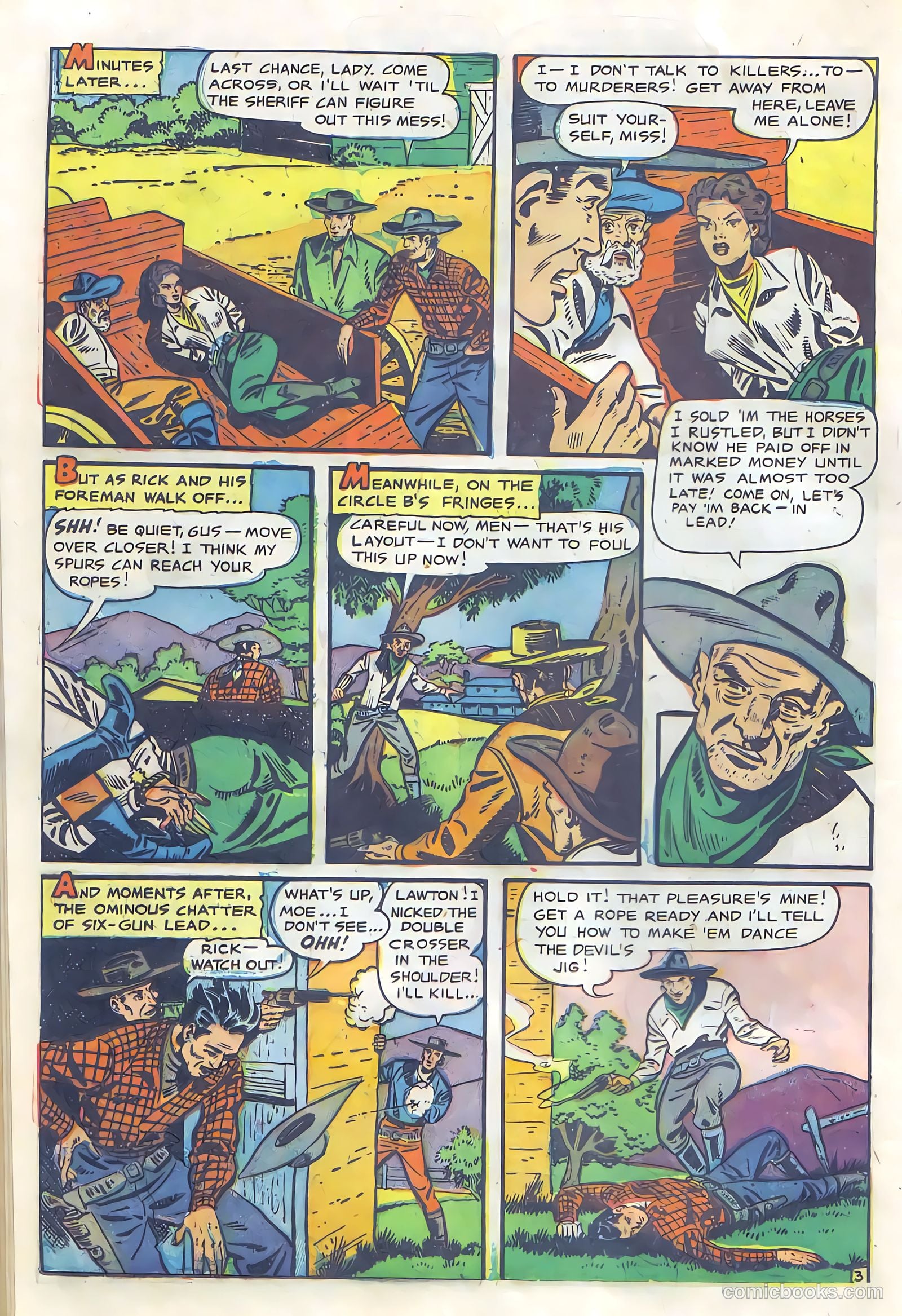Cowgirl Romances #6 (1951, Fiction House) — page 16 of 36