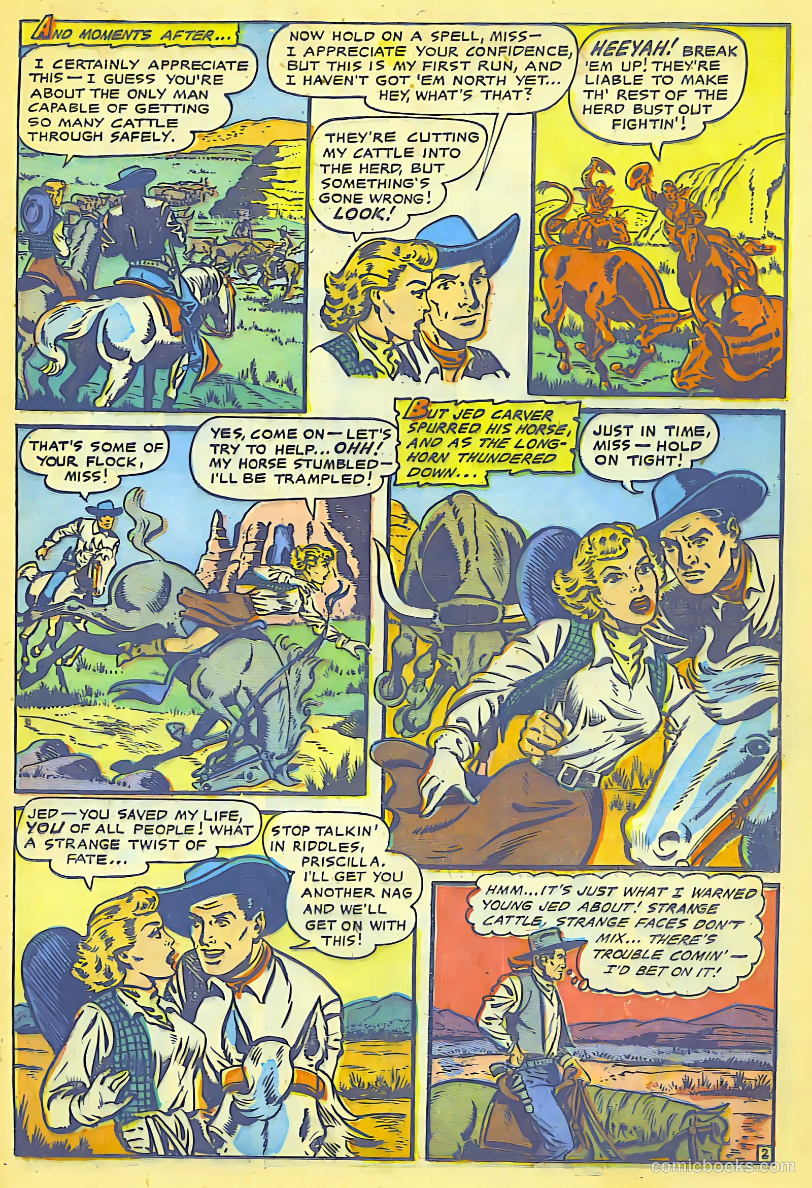 Cowgirl Romances #8 (1952) — page 21 of 36