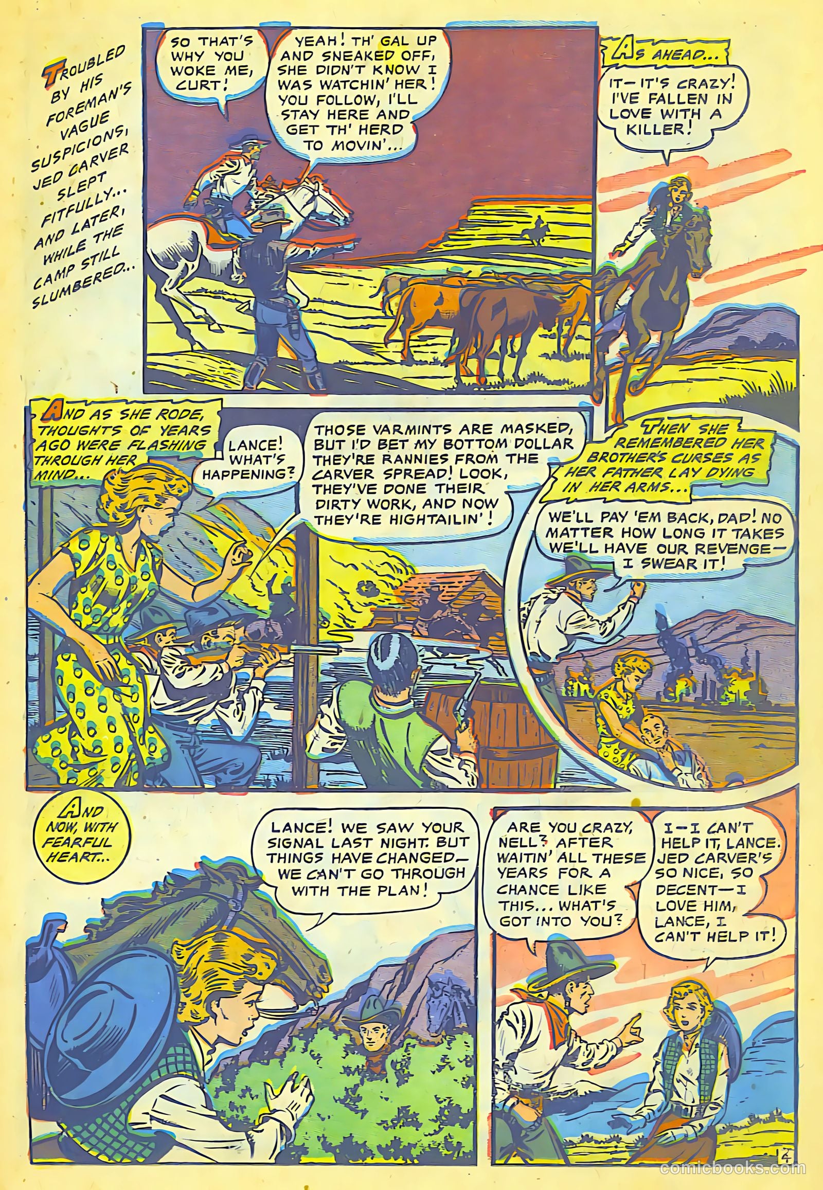 Cowgirl Romances #8 (1952) — page 23 of 36