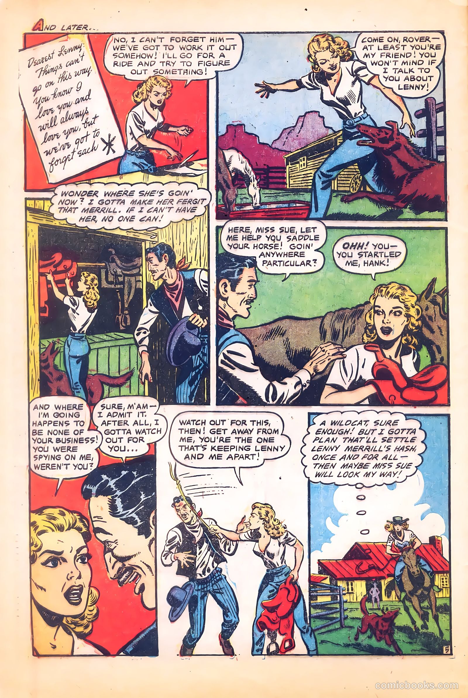 Cowgirl Romances #9 (1951) — page 8 of 36