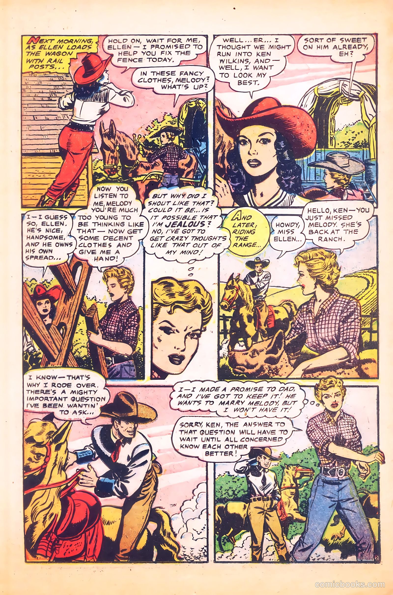 Cowgirl Romances #9 (1951) — page 15 of 36