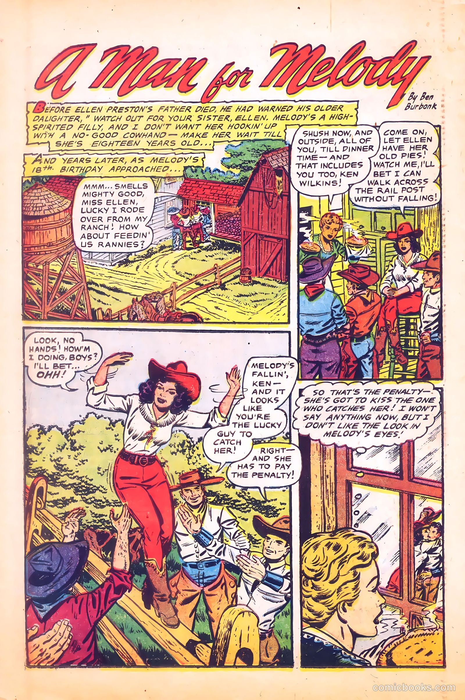 Cowgirl Romances #9 (1952) — page 14 of 36