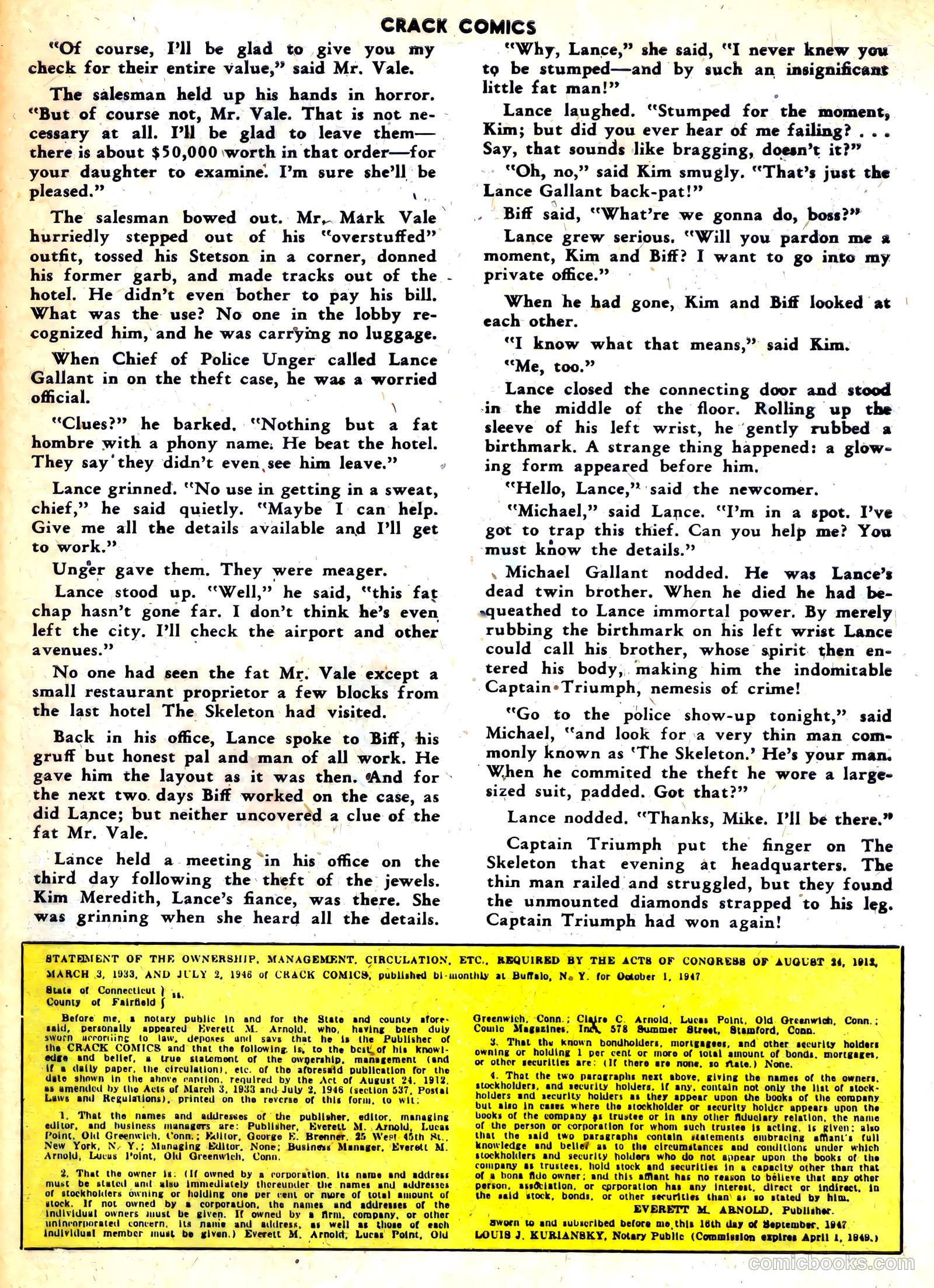 Crack Comics #54 (1948) — page 43