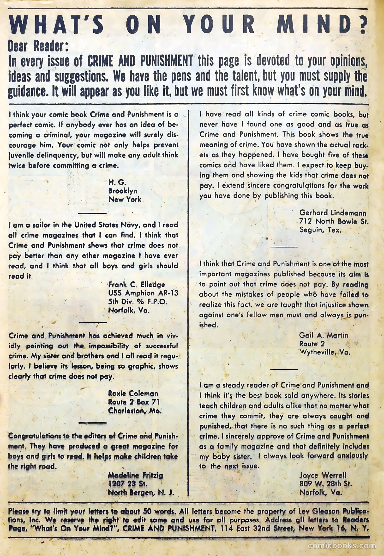 Crime and Punishment #30 (1950, Lev Gleason Publications, Inc.) — page 28 of 53