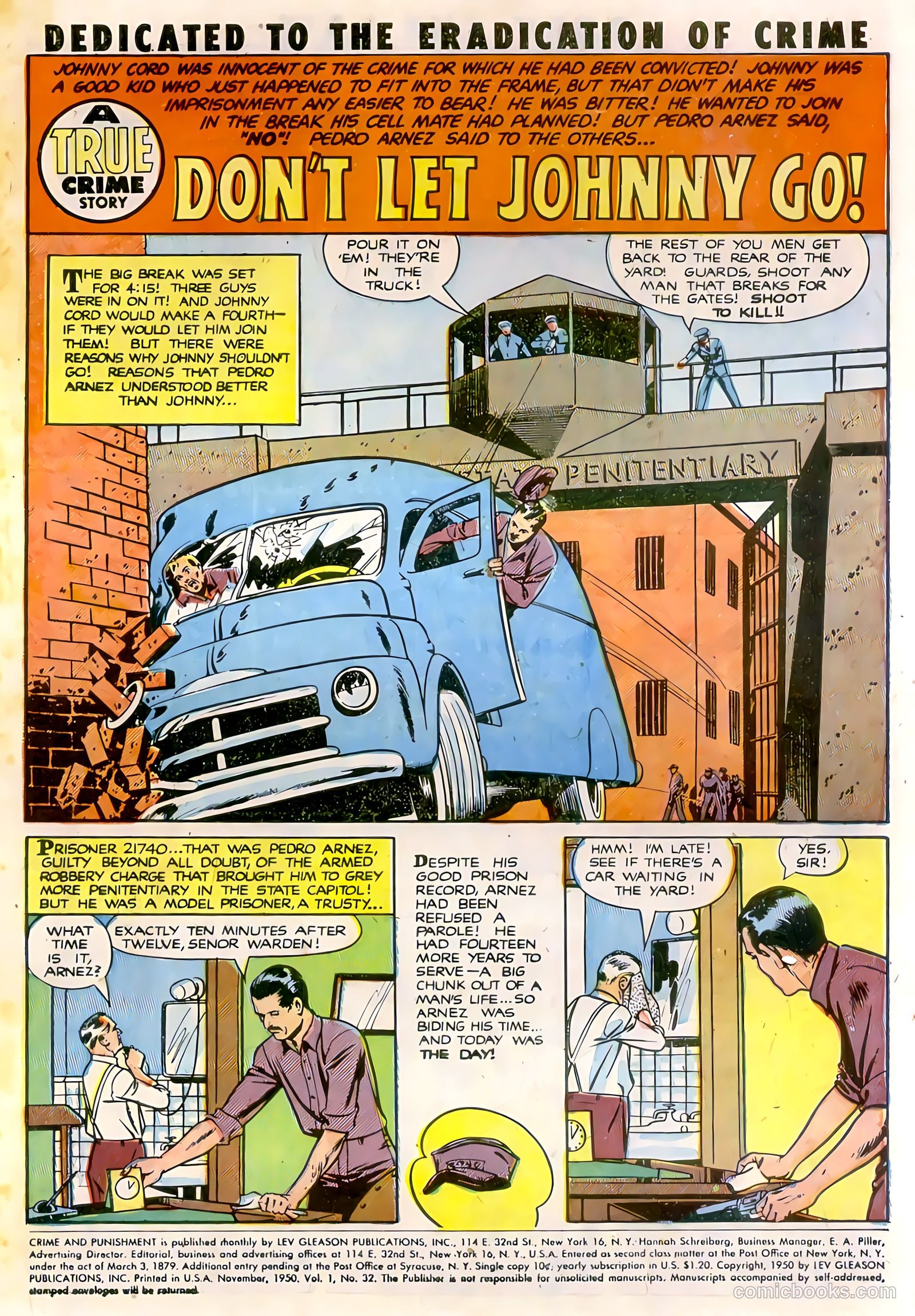 Crime and Punishment #32 (1950, Lev Gleason Publications, Inc.) — page 2 of 49