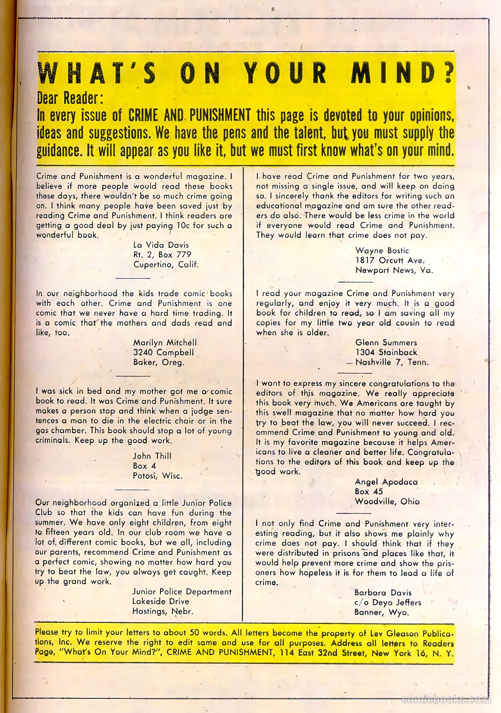 Crime and Punishment #32 (1950, Lev Gleason Publications, Inc.) — page 40 of 49