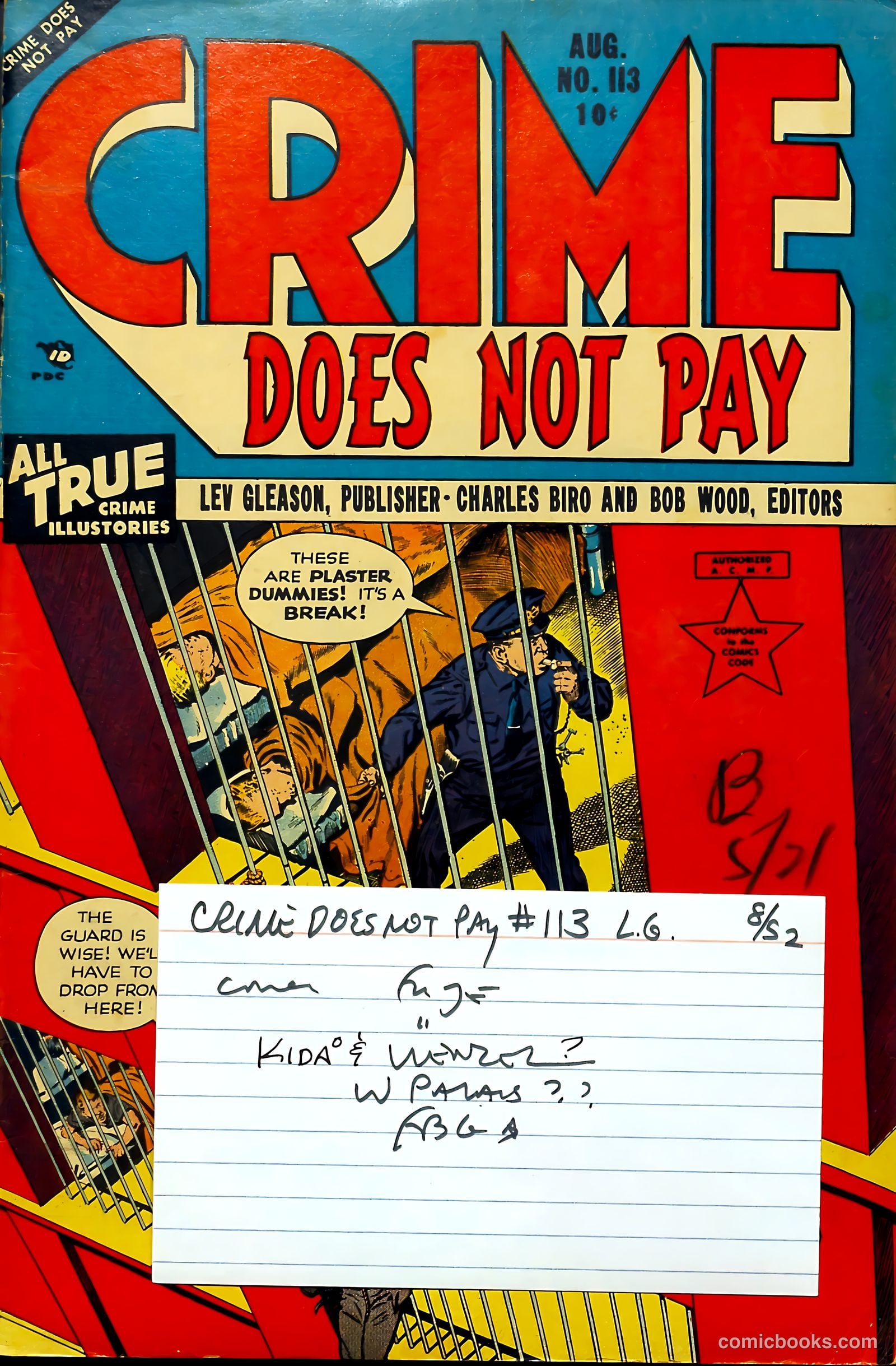 Crime Does Not Pay #113 (1952) — page 37 of 37