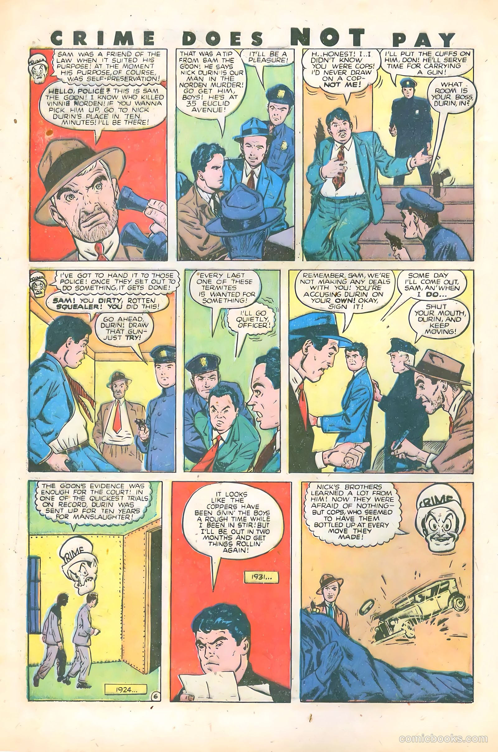 Crime Does Not Pay #74 (1949, Lev Gleason Publications, Inc.) — page 8 of 53