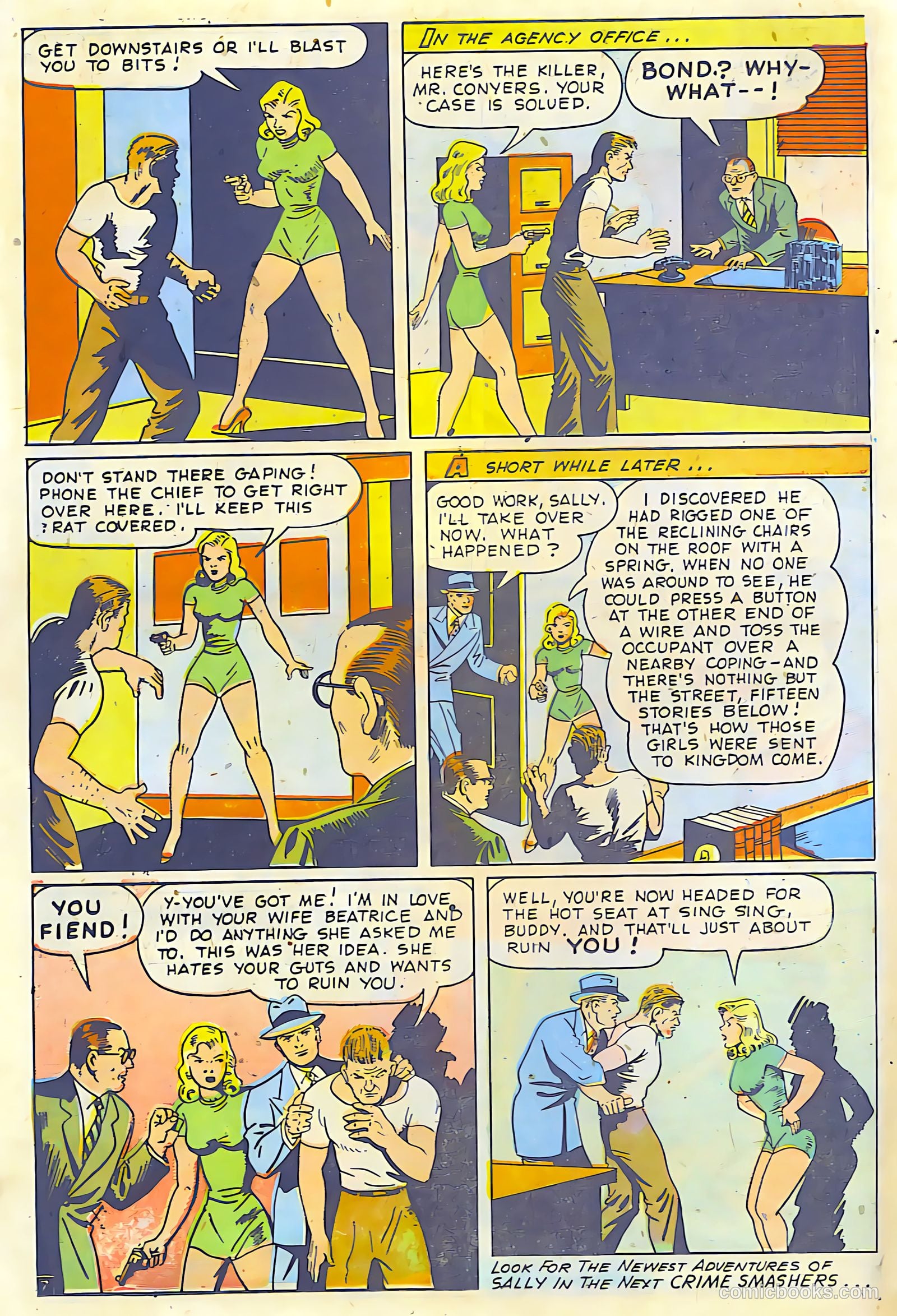 Crime Smashers #12 (1952, Trojan Magazines) — page 21 of 29