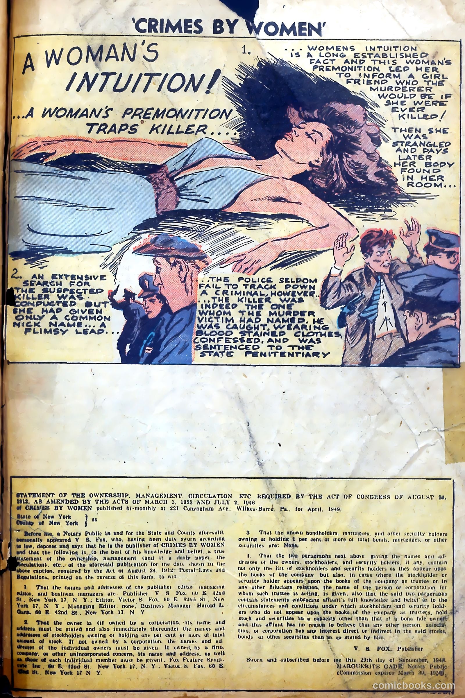 Crimes by Women #6 (1949) — page 33 of 36